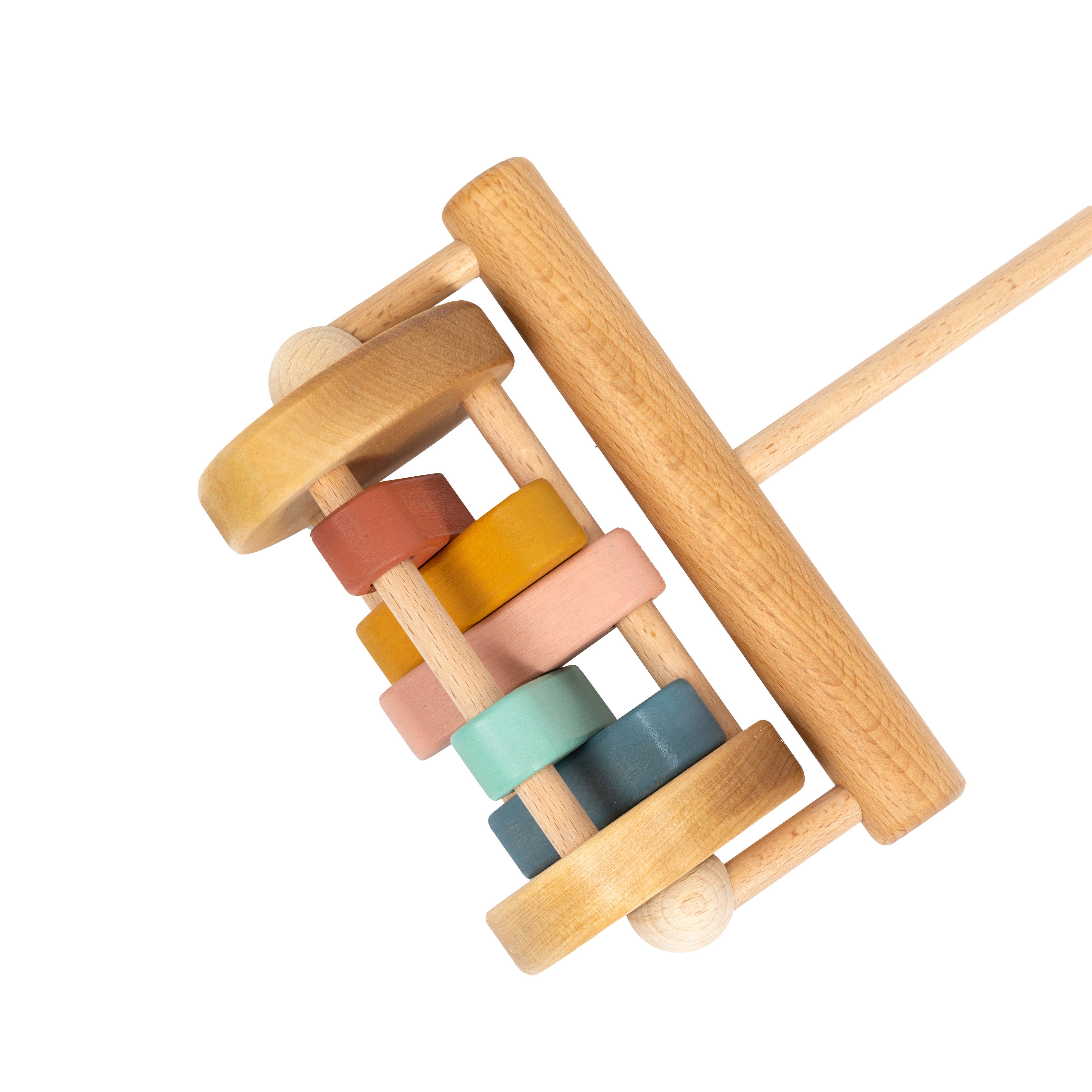 Handmade Wooden Toy, Push Toy Rattle