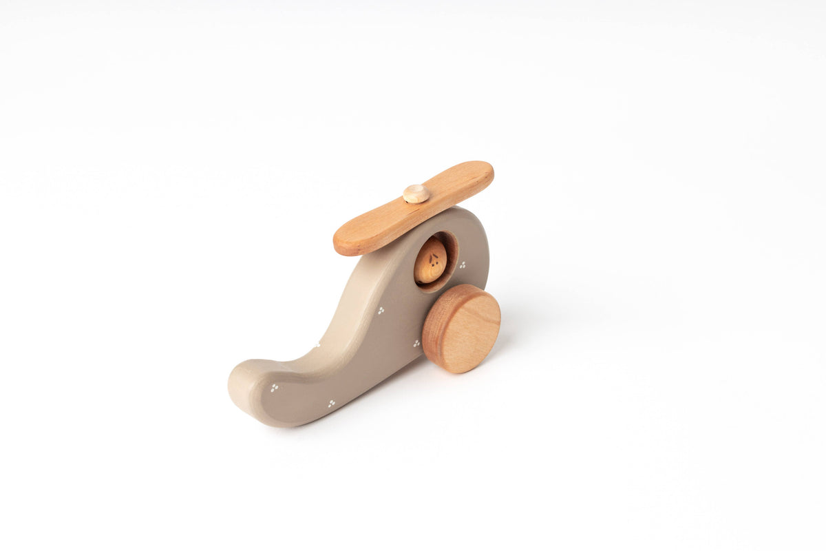 Handmade Wooden Helicopter Toy: Proper