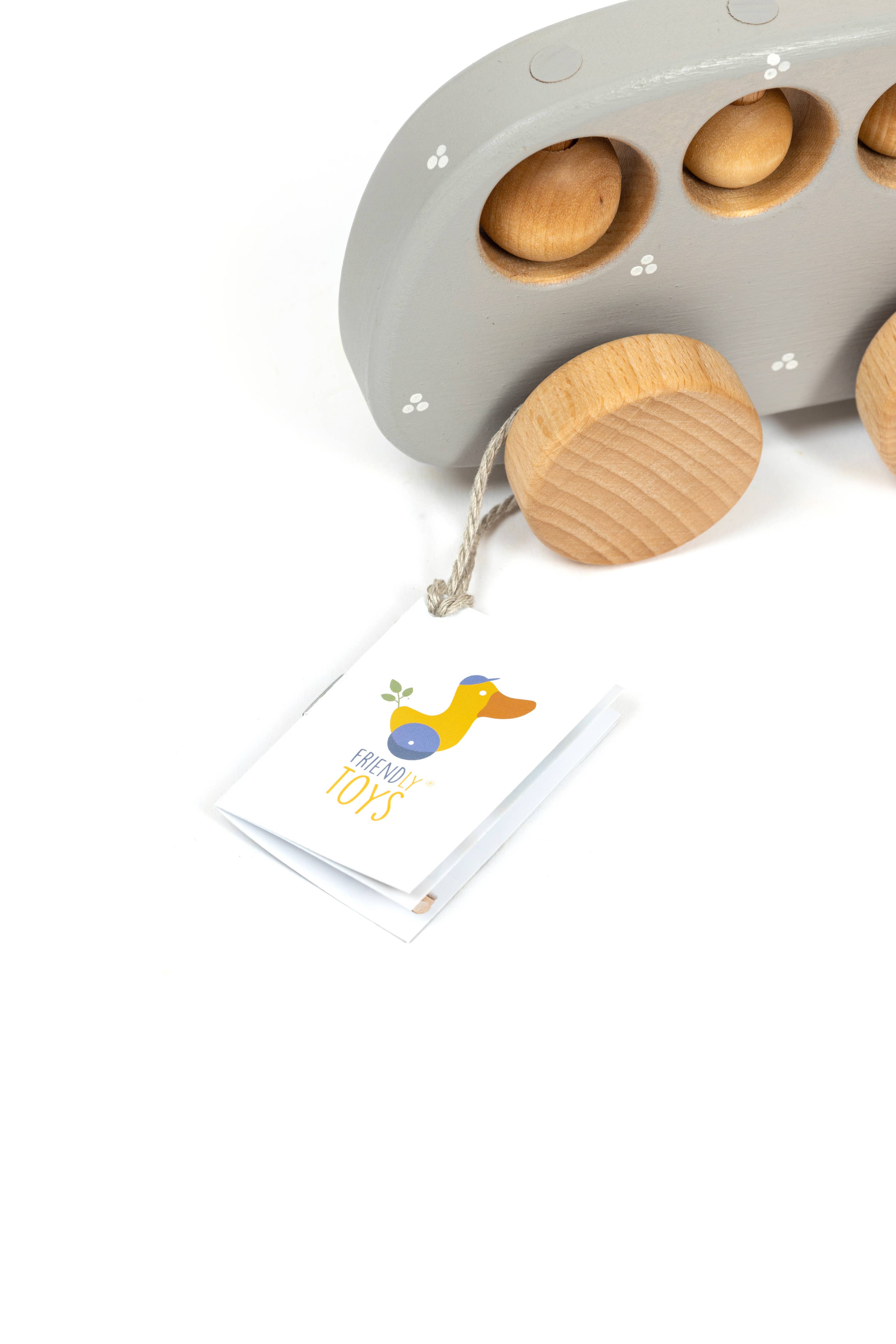 Handmade Wooden Toy, Push Toy Rattle