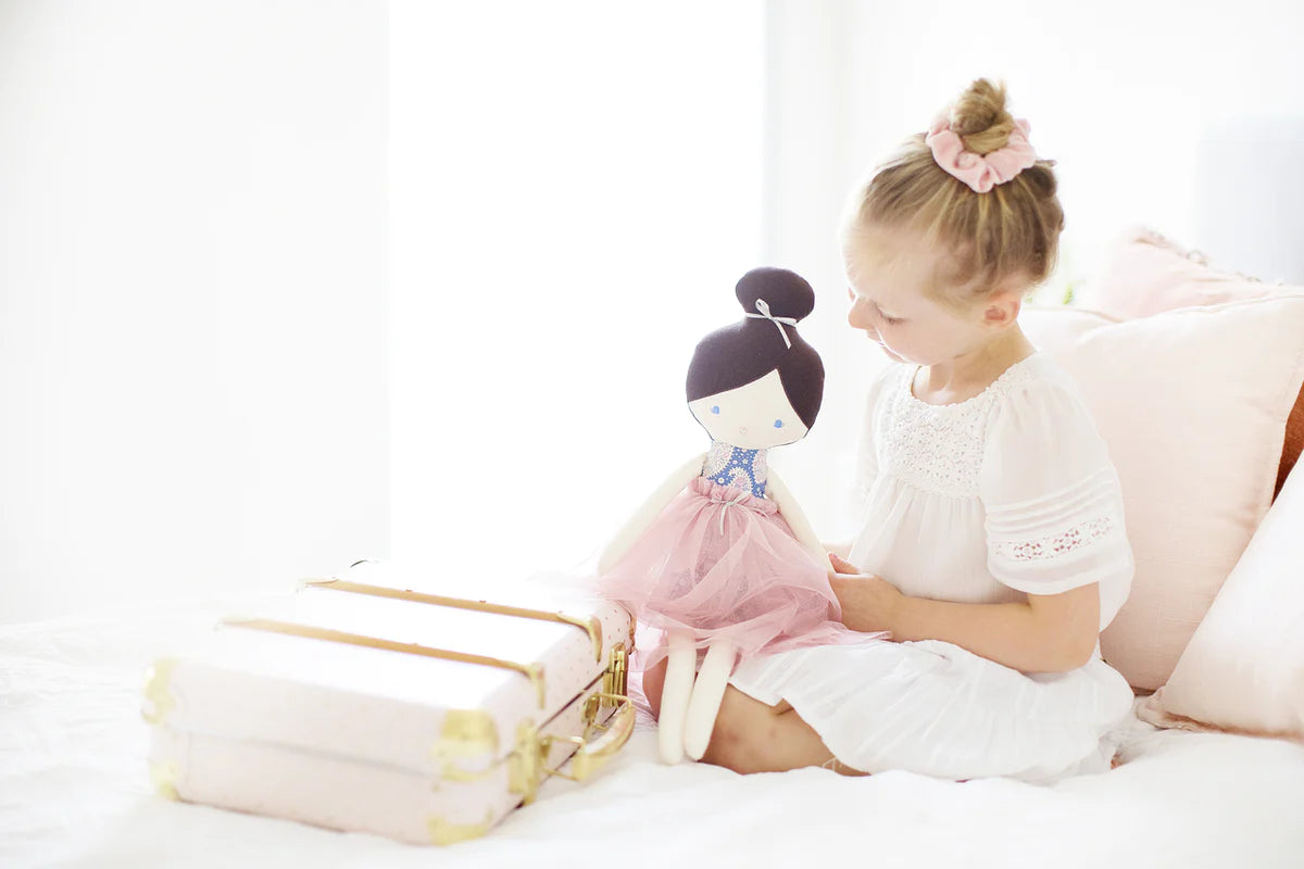 Amelie Doll Blue Paisley