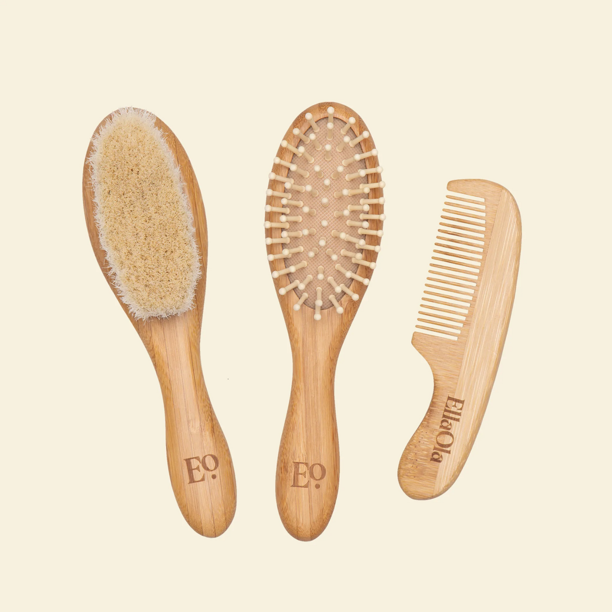 Bamboo Brush and Comb Set