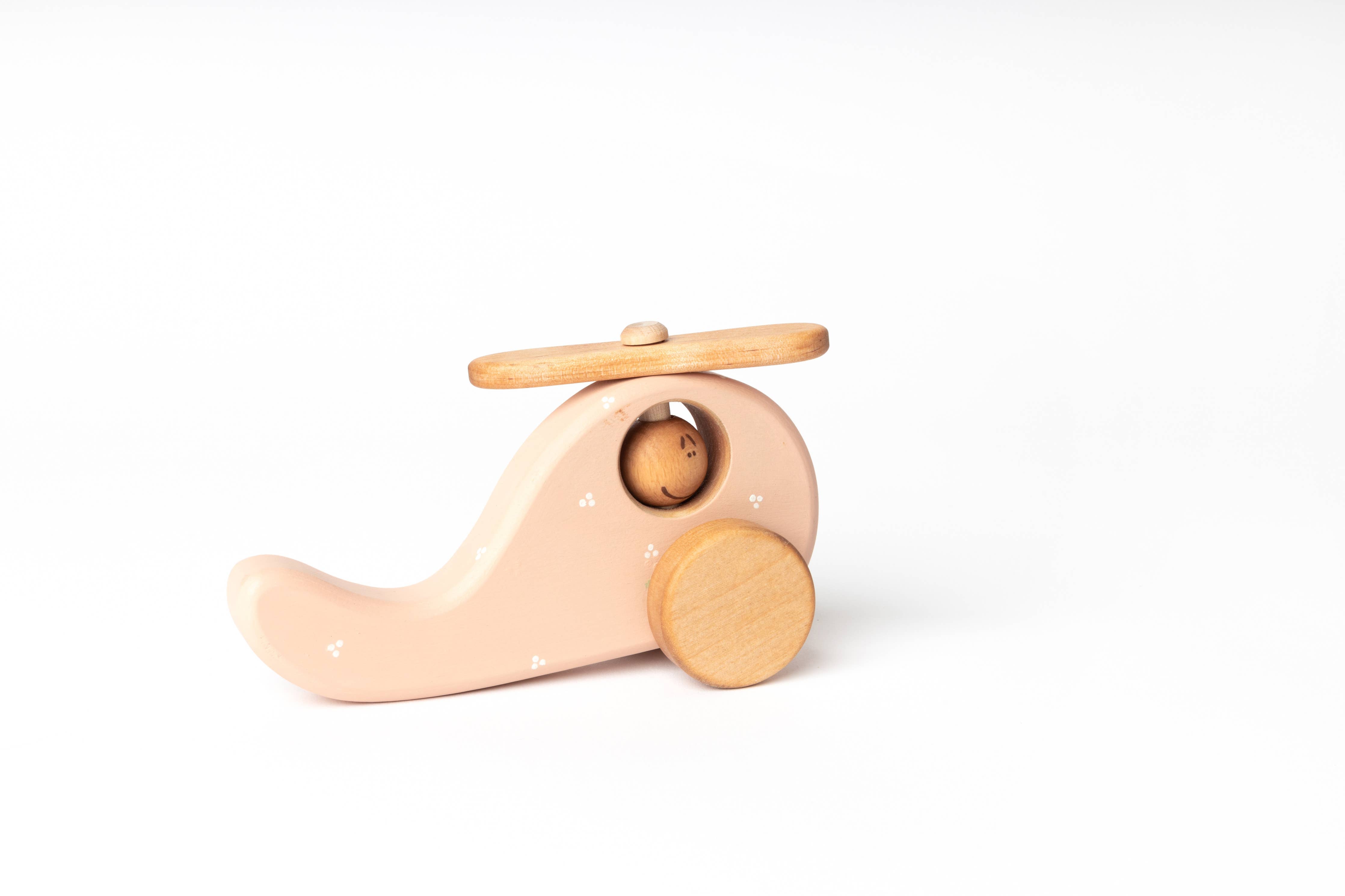 Handmade Wooden Helicopter Toy: Proper