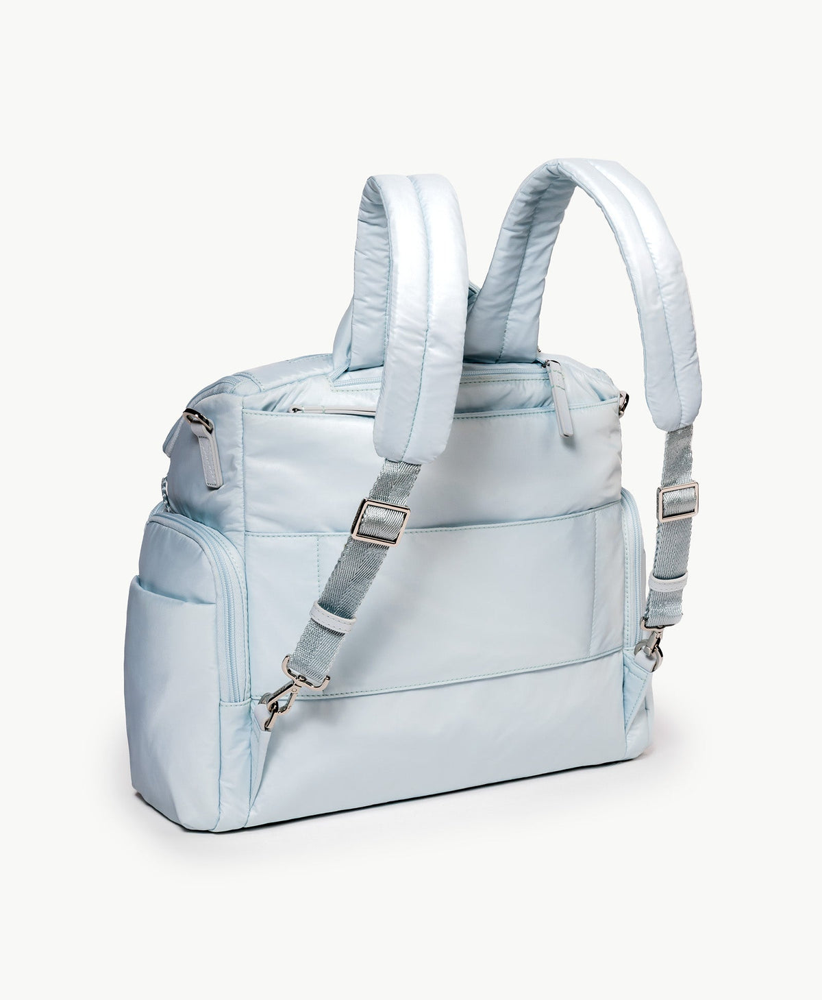Caraa Baby Bag Large in Baby Blue, backpack straps