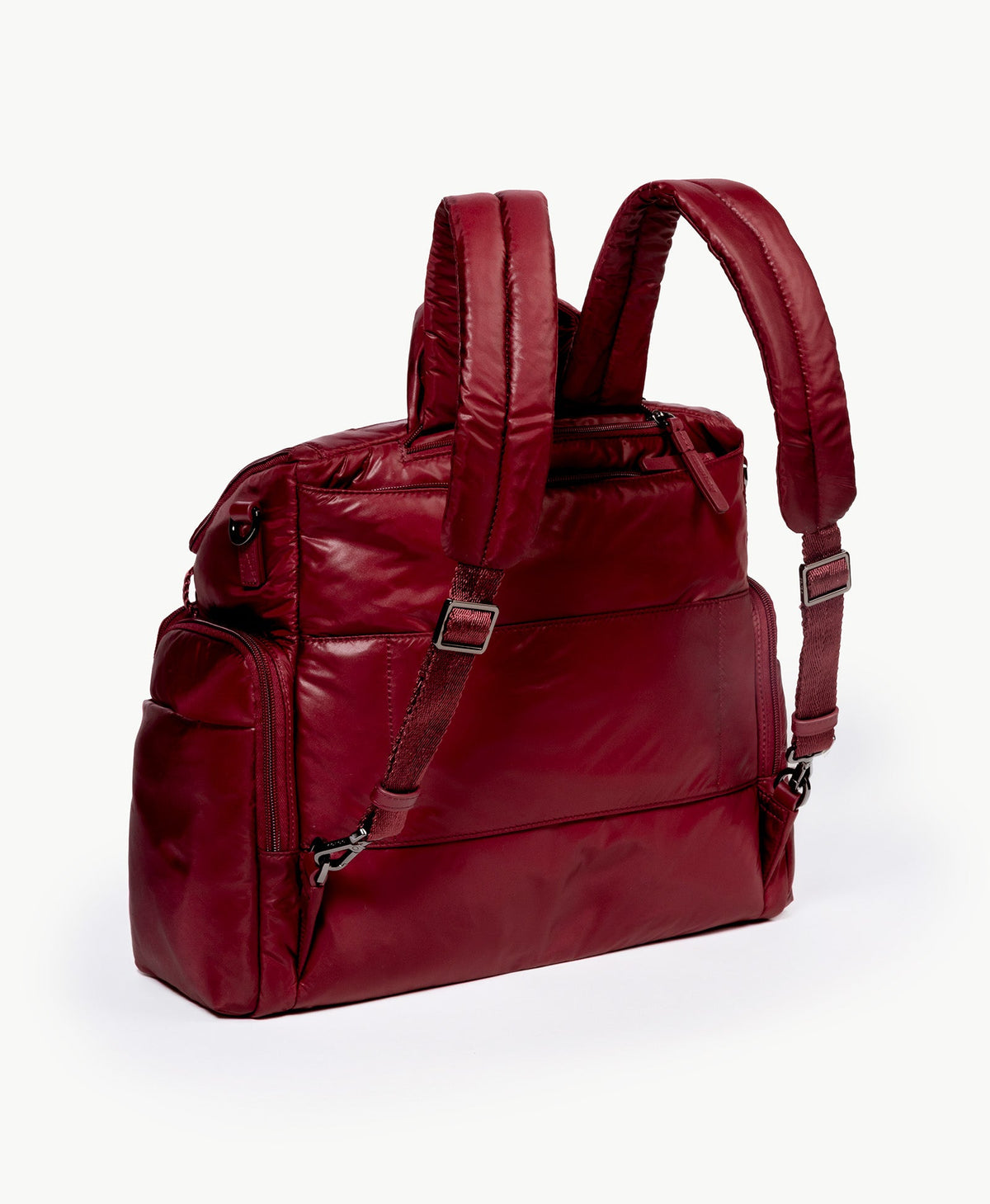 Caraa Baby Bag Large in Tawny Port, backpack straps