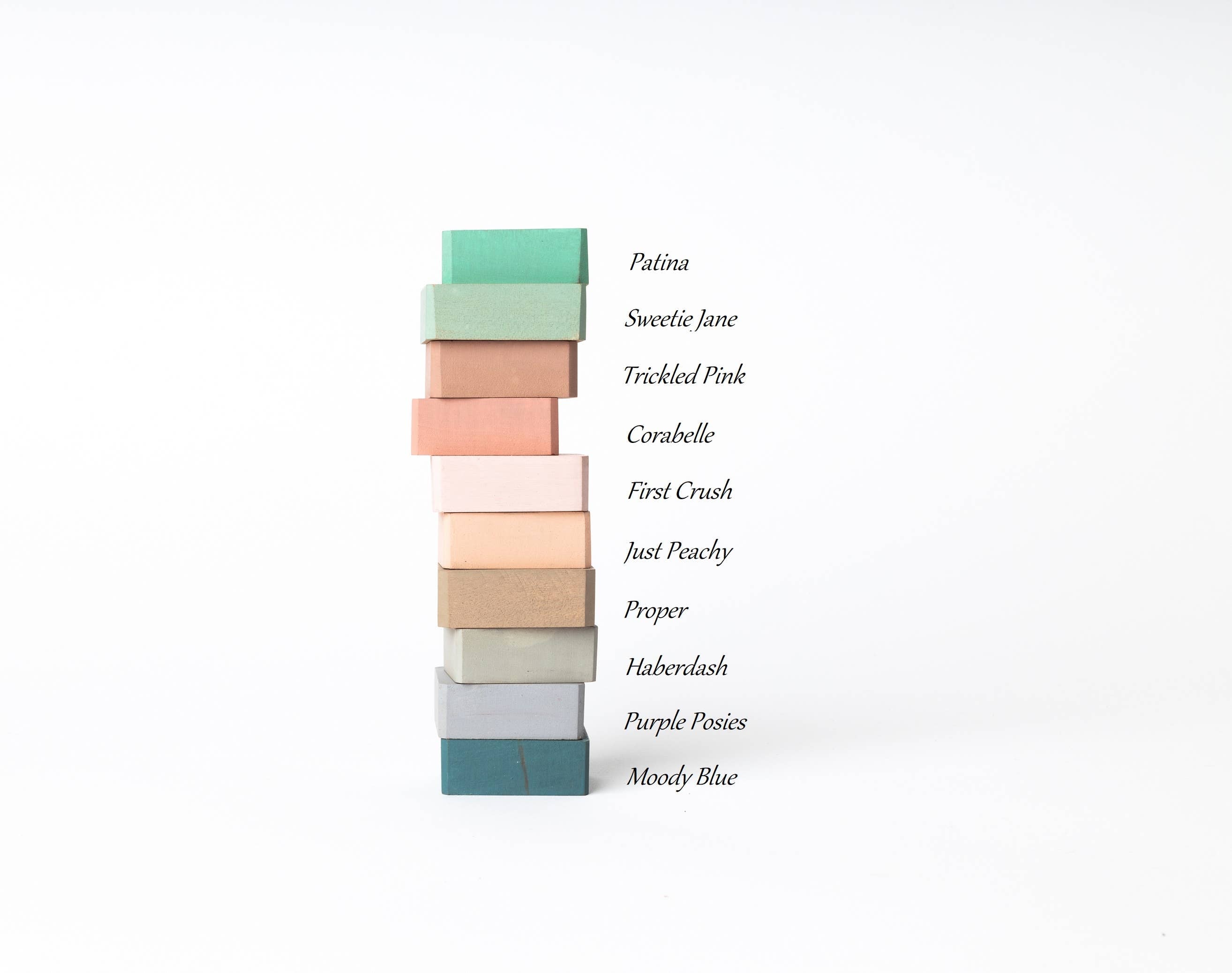 Handmade Wooden Toy, a Tractor: Moody Blue