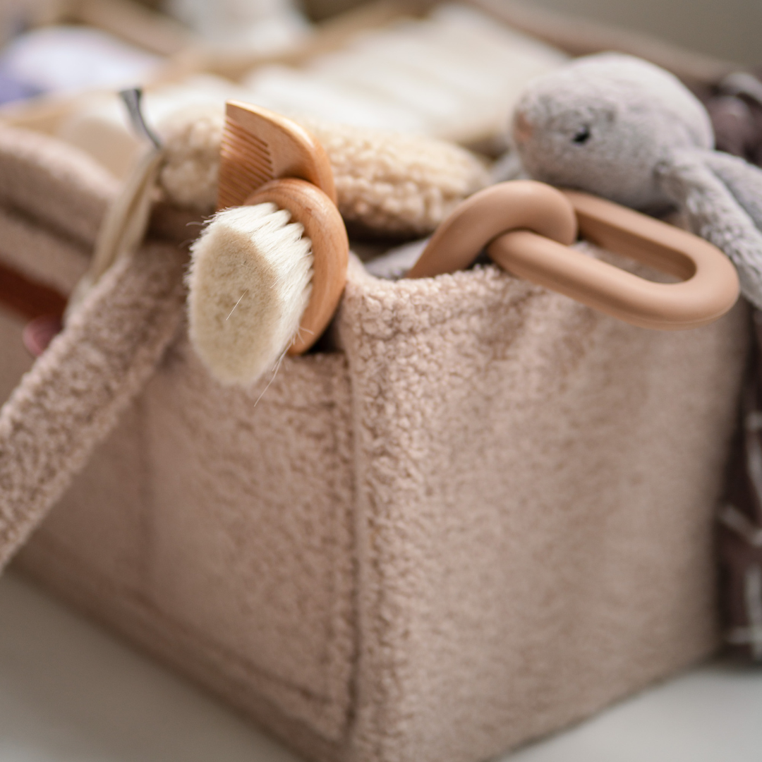 Teddy Diaper Caddy, White