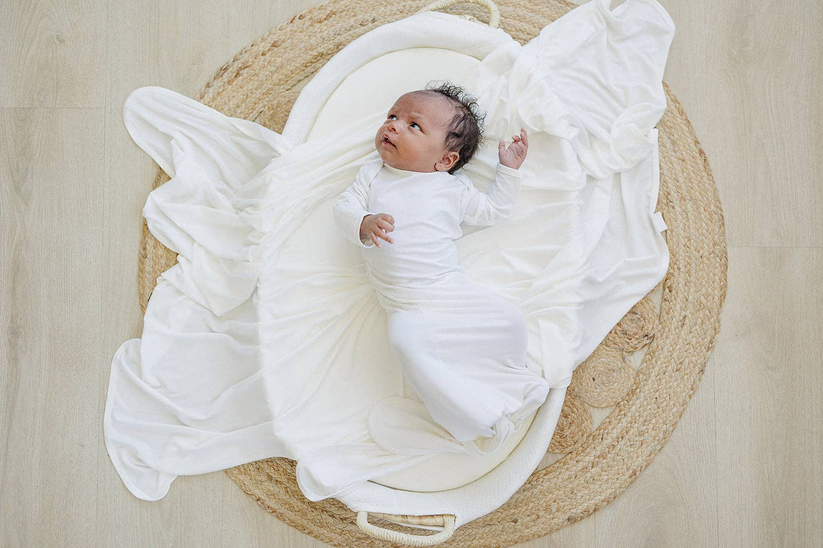 Bamboo Swaddle Blanket - Cloud White