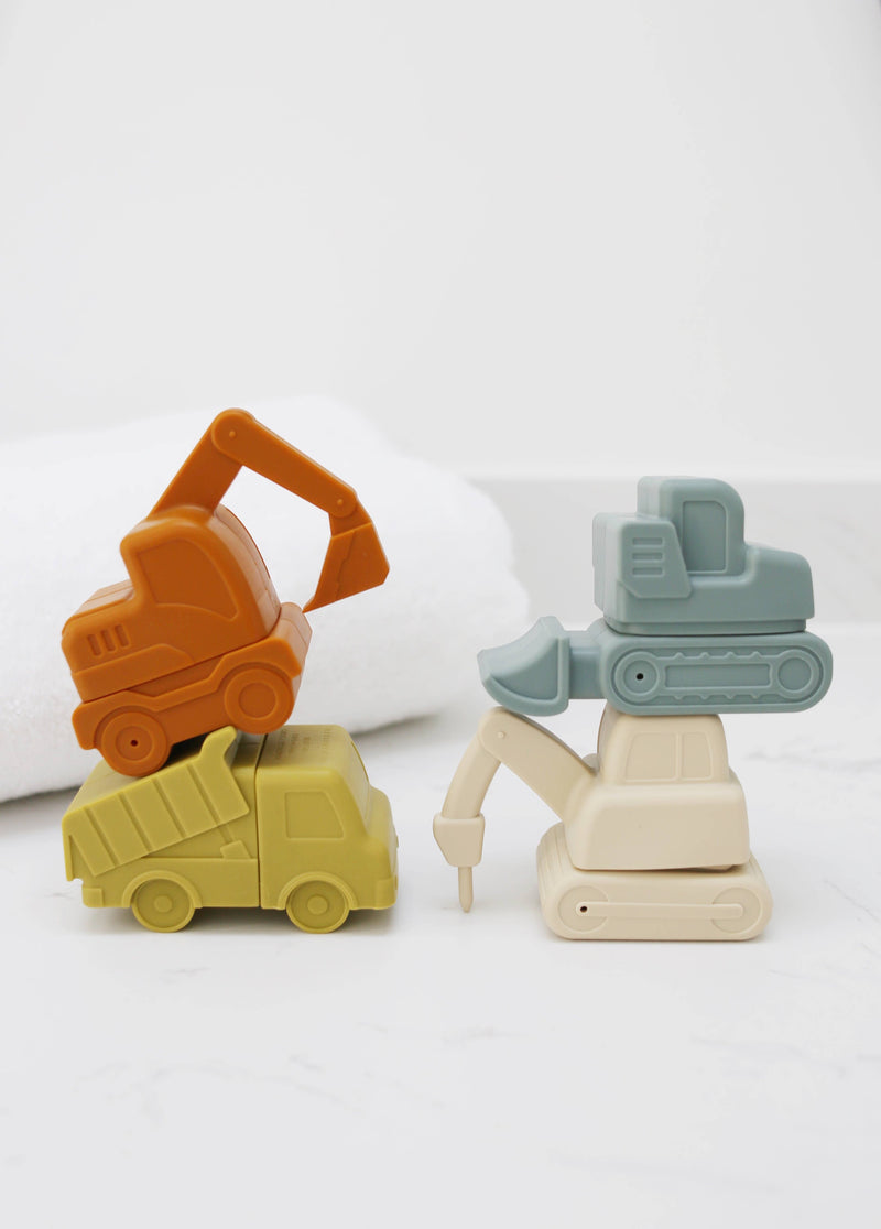 Construction Vehicle Bath Toy Set