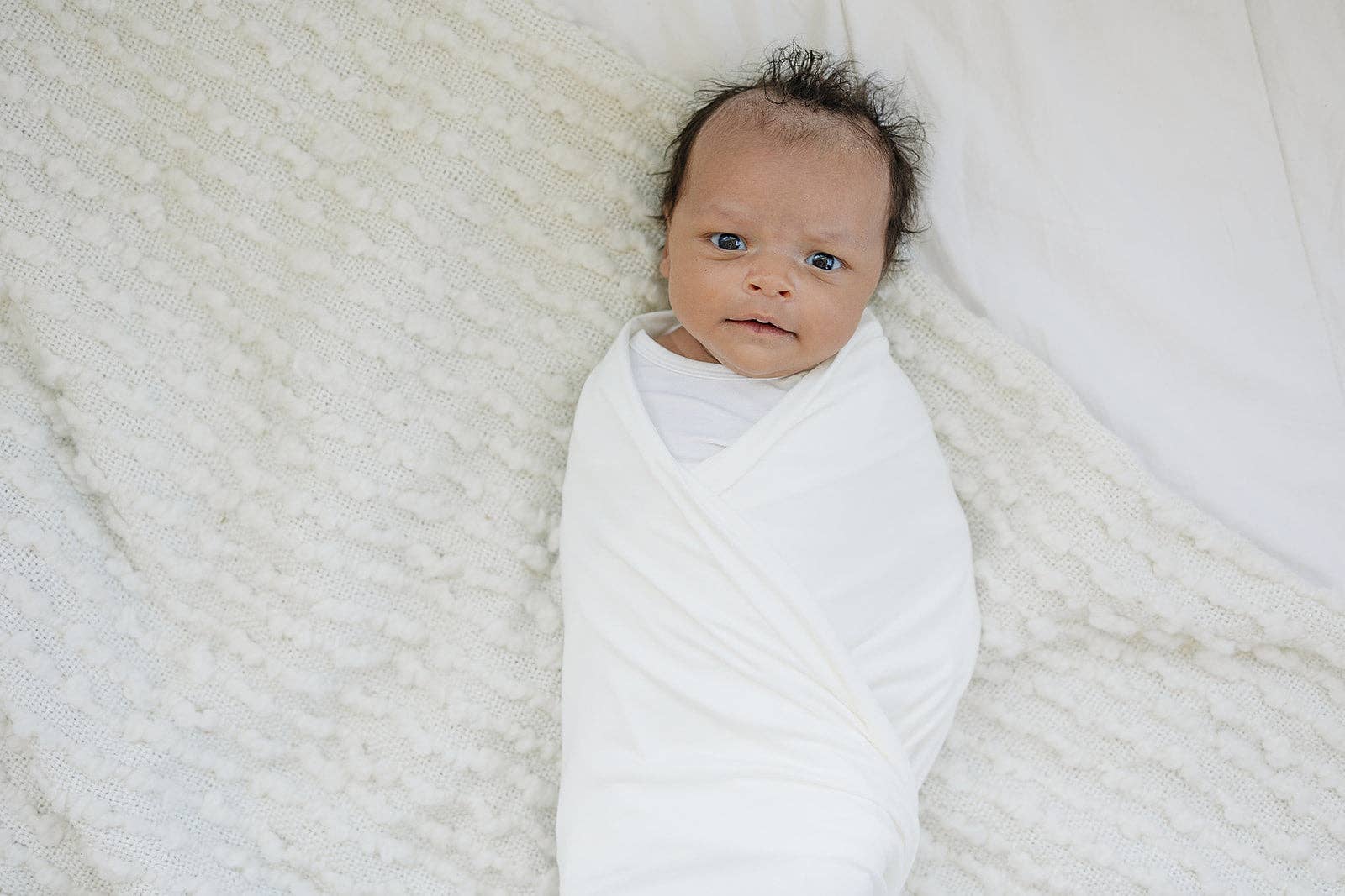 Bamboo Swaddle Blanket - Cloud White
