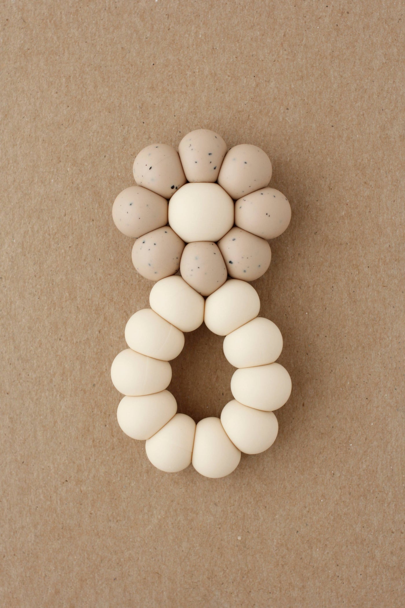 littleCHEW Freezer Teether in Chamomile Speckled Vanilla, food-grade silicone