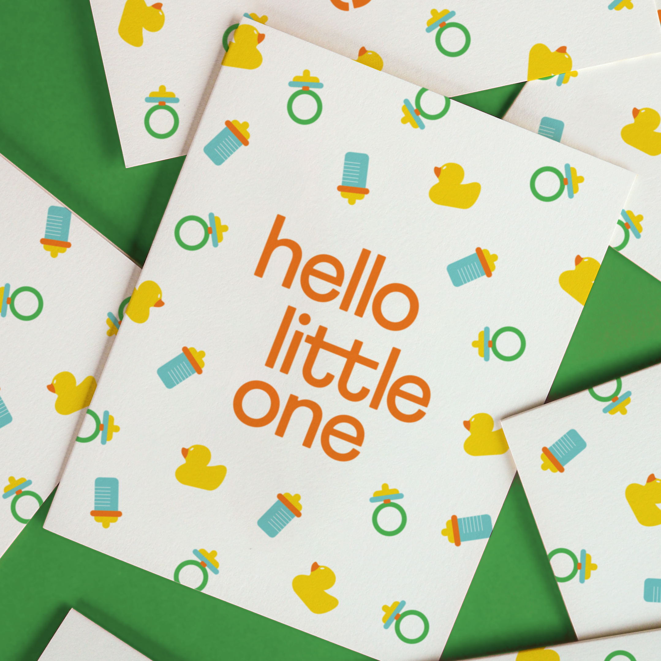 Hello Little One New Baby Greeting Card