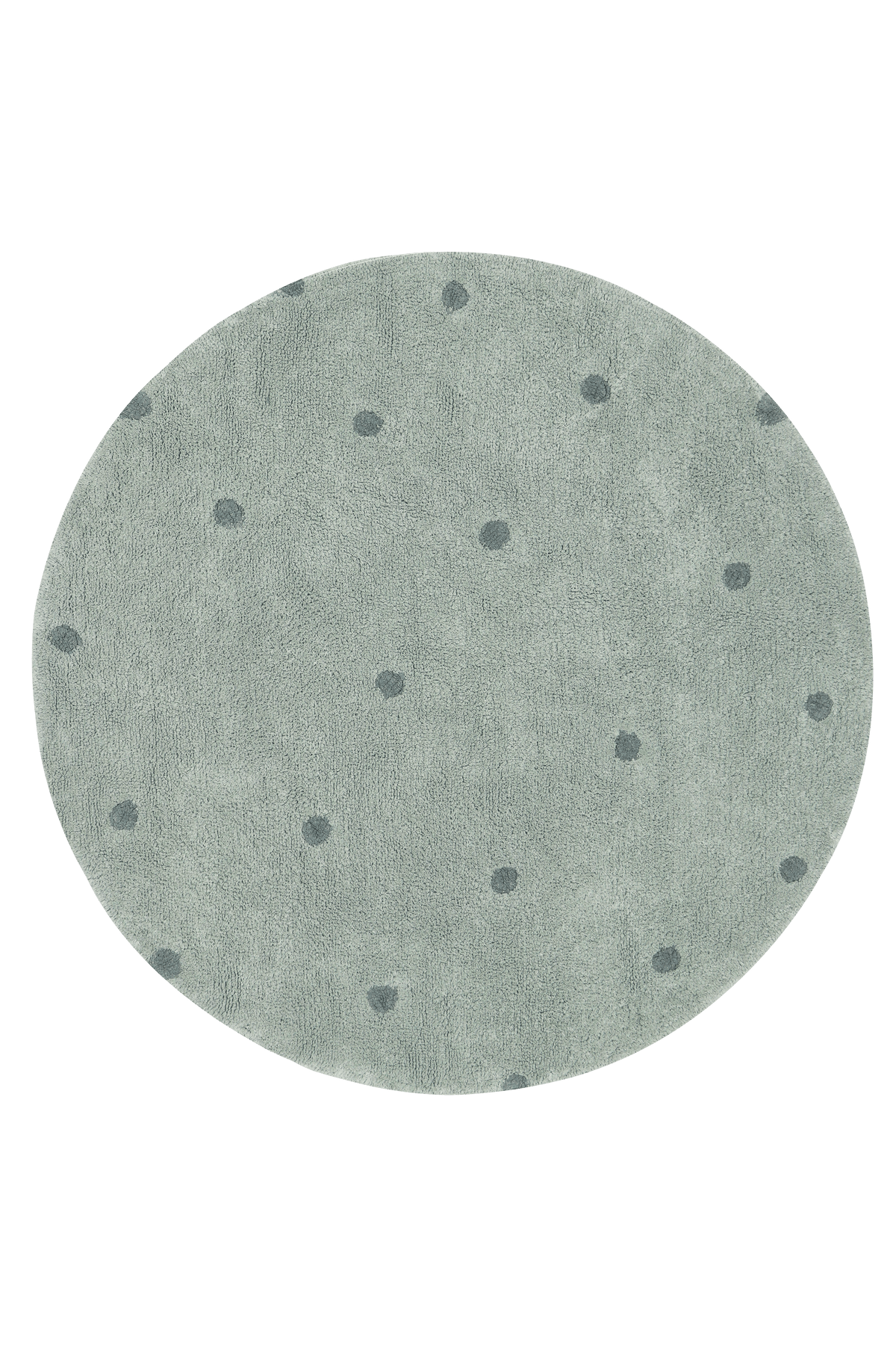 Washable rug Round Dot Blue Sage