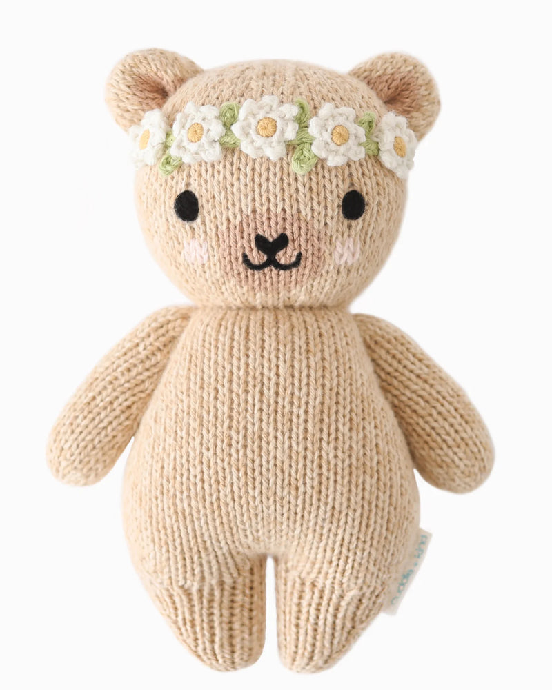 Baby Honey Bear, Ivory Floral