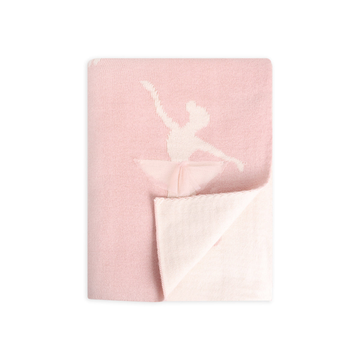 Viverano Ballerina Tutu Organic Cotton Knit Baby Blanket in Pink