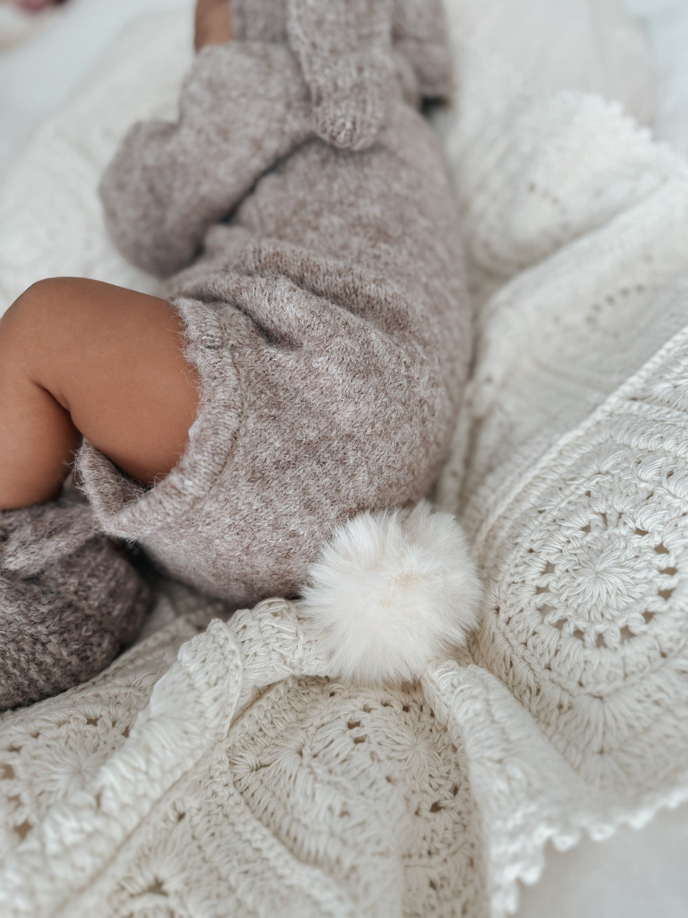 Cozy Bunny Romper, Bunny Brown