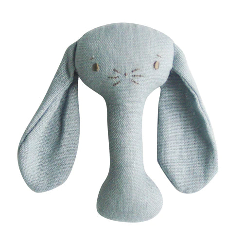 Bobby Bunny Stick Rattle - Grey