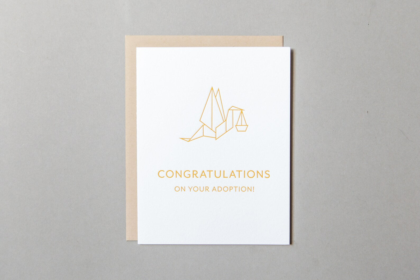 Congratulations on your Adoption - Letterpress Card