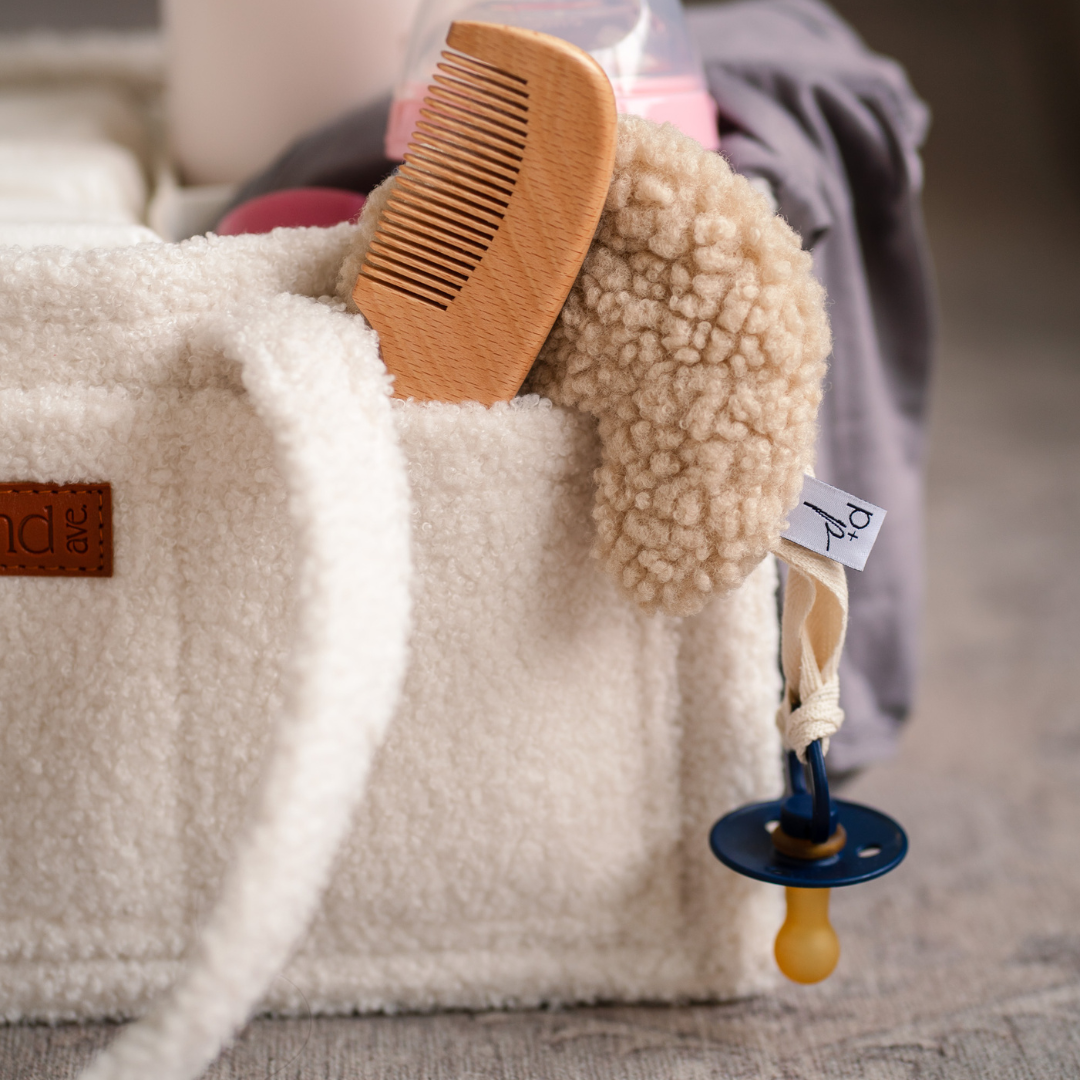 Teddy Diaper Caddy, White
