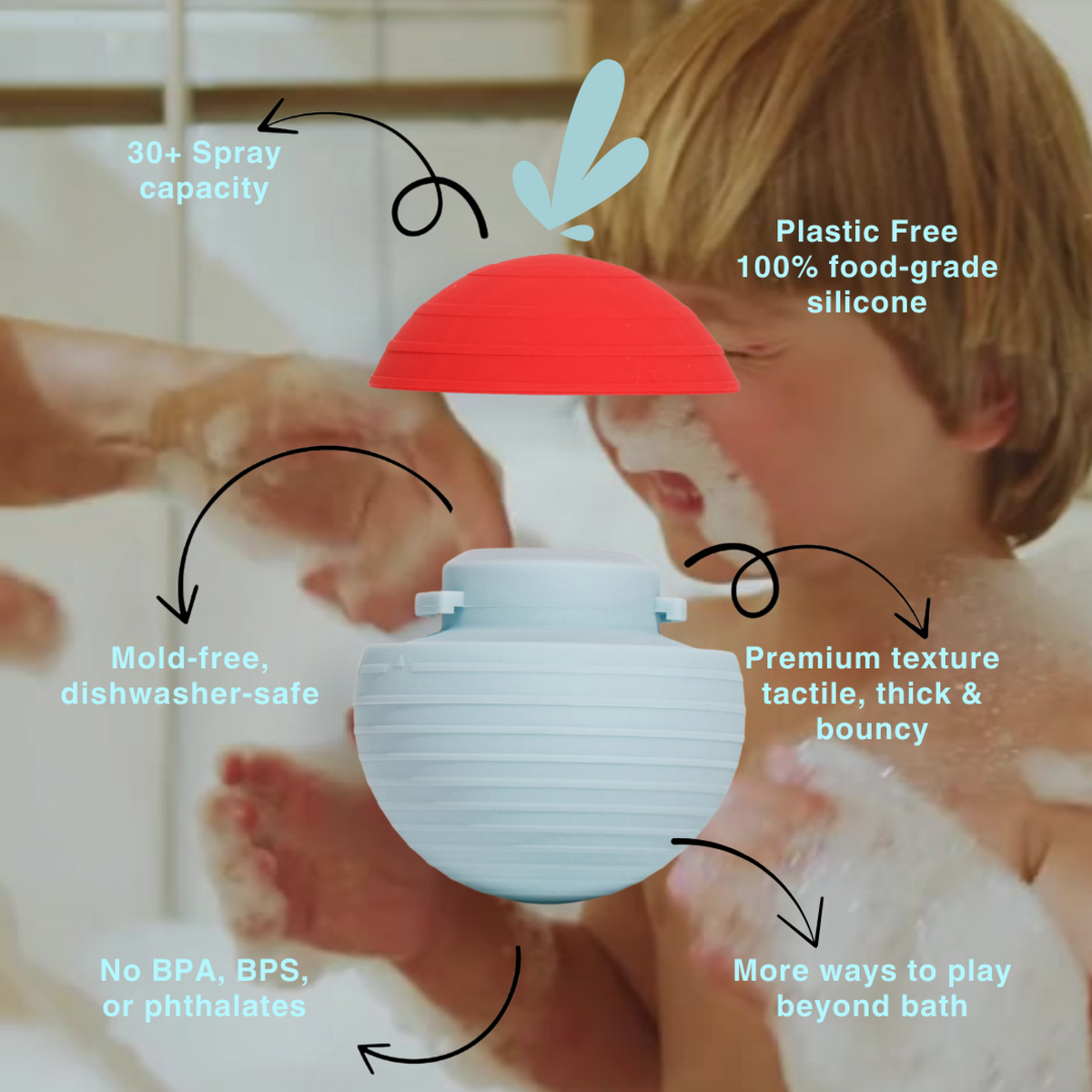 B Is For Ball – Blue Cotton Candy bath toy