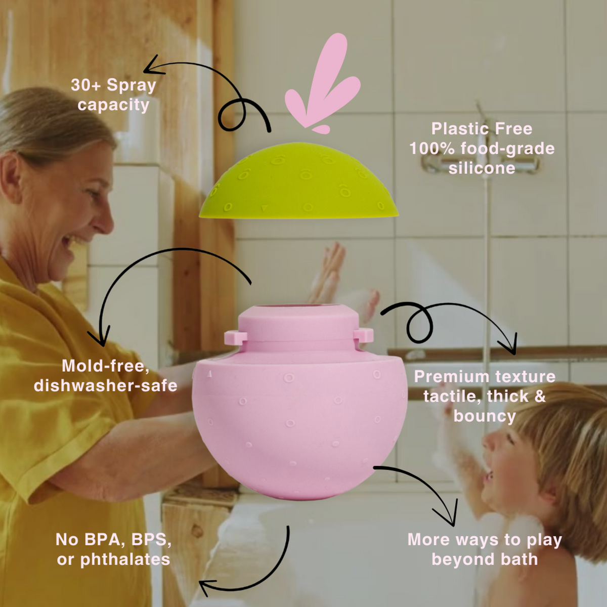 B Is For Ball – Strawberry Matcha bath toy