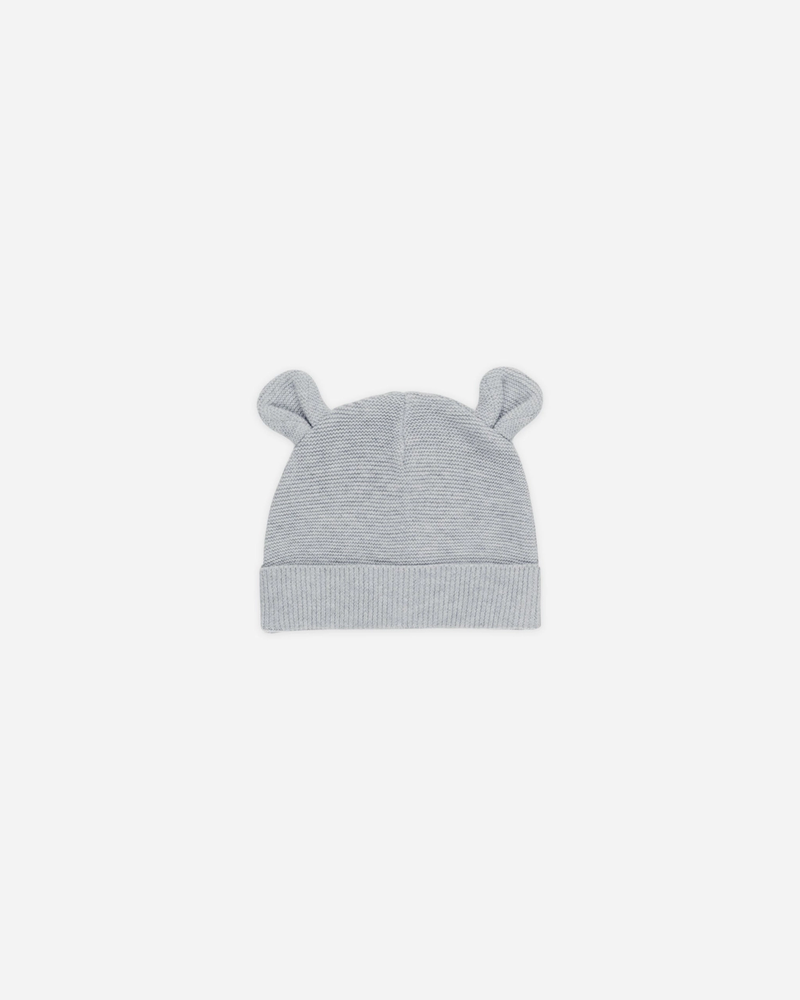 Baby Bear Beanie, Heathered Dusty Blue