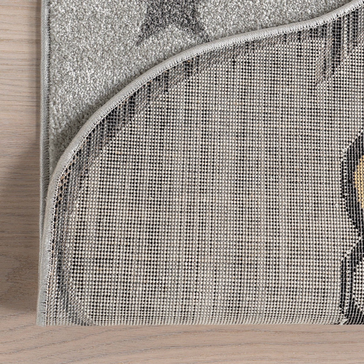 Ryder Sleeping Bear Kids Area Rug: Light Grey - Rectangle 8' x 10'
