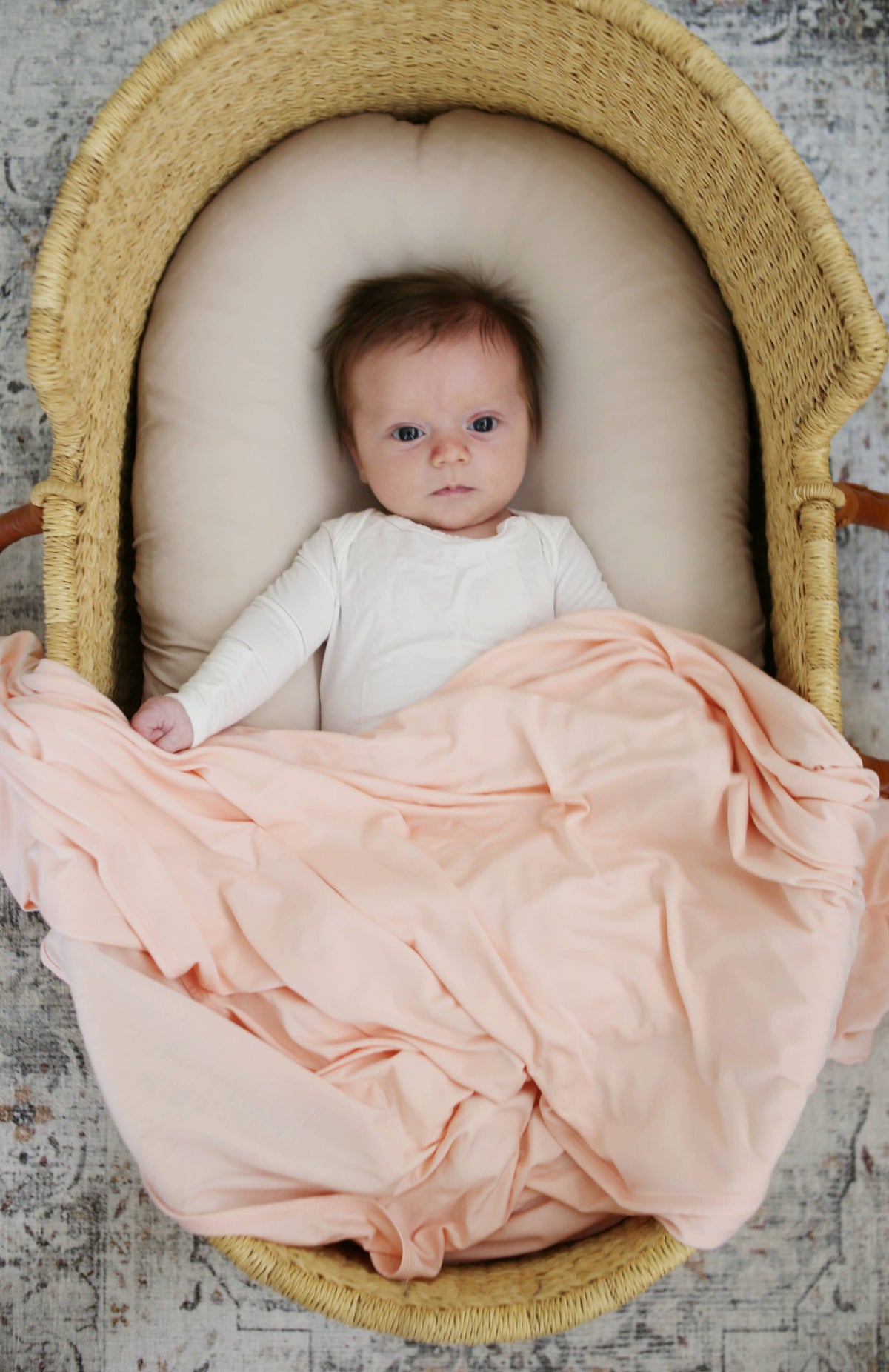 Bamboo Swaddle Blanket - Blush Pink