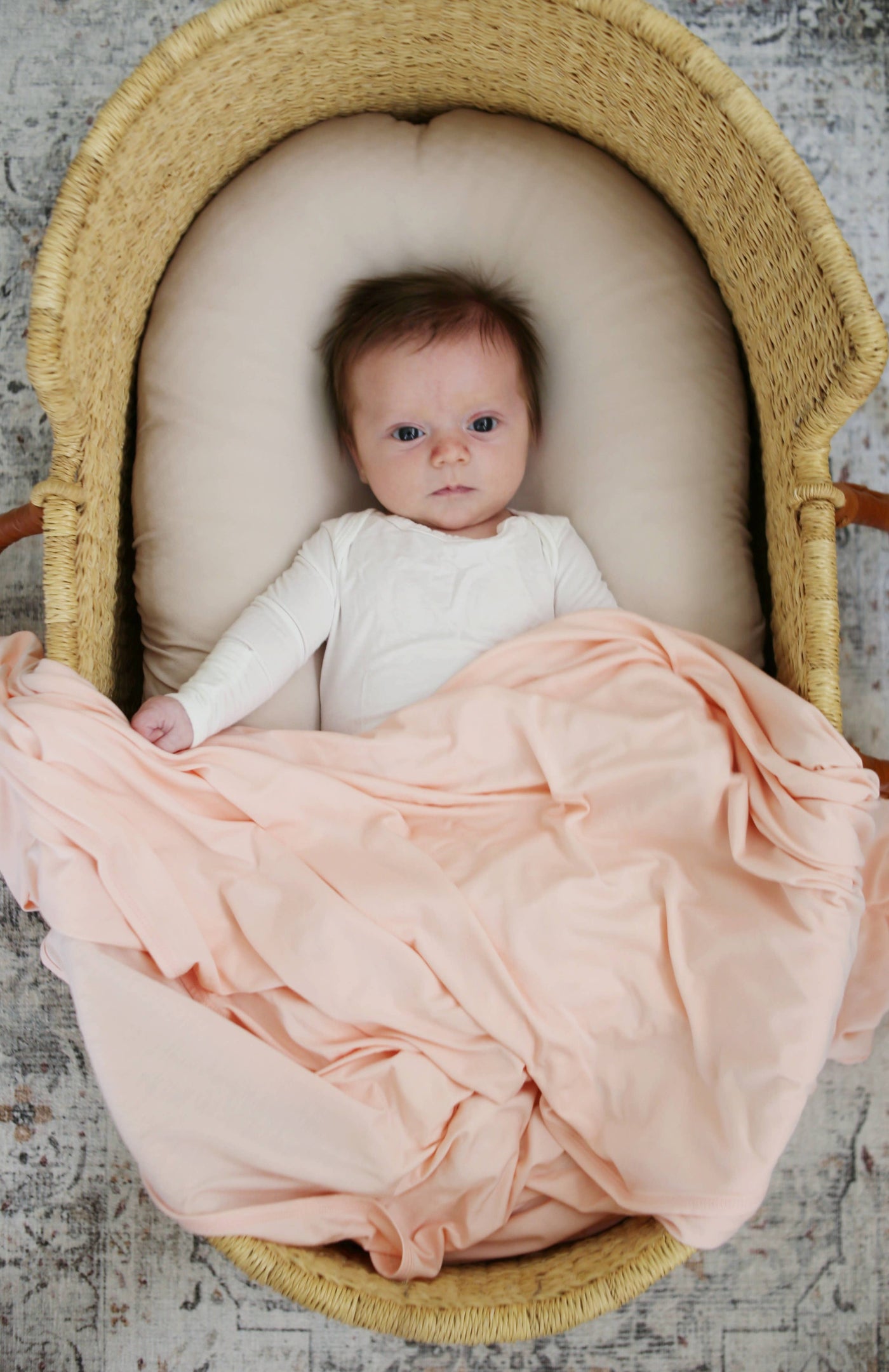 Bamboo Swaddle Blanket - Blush Pink