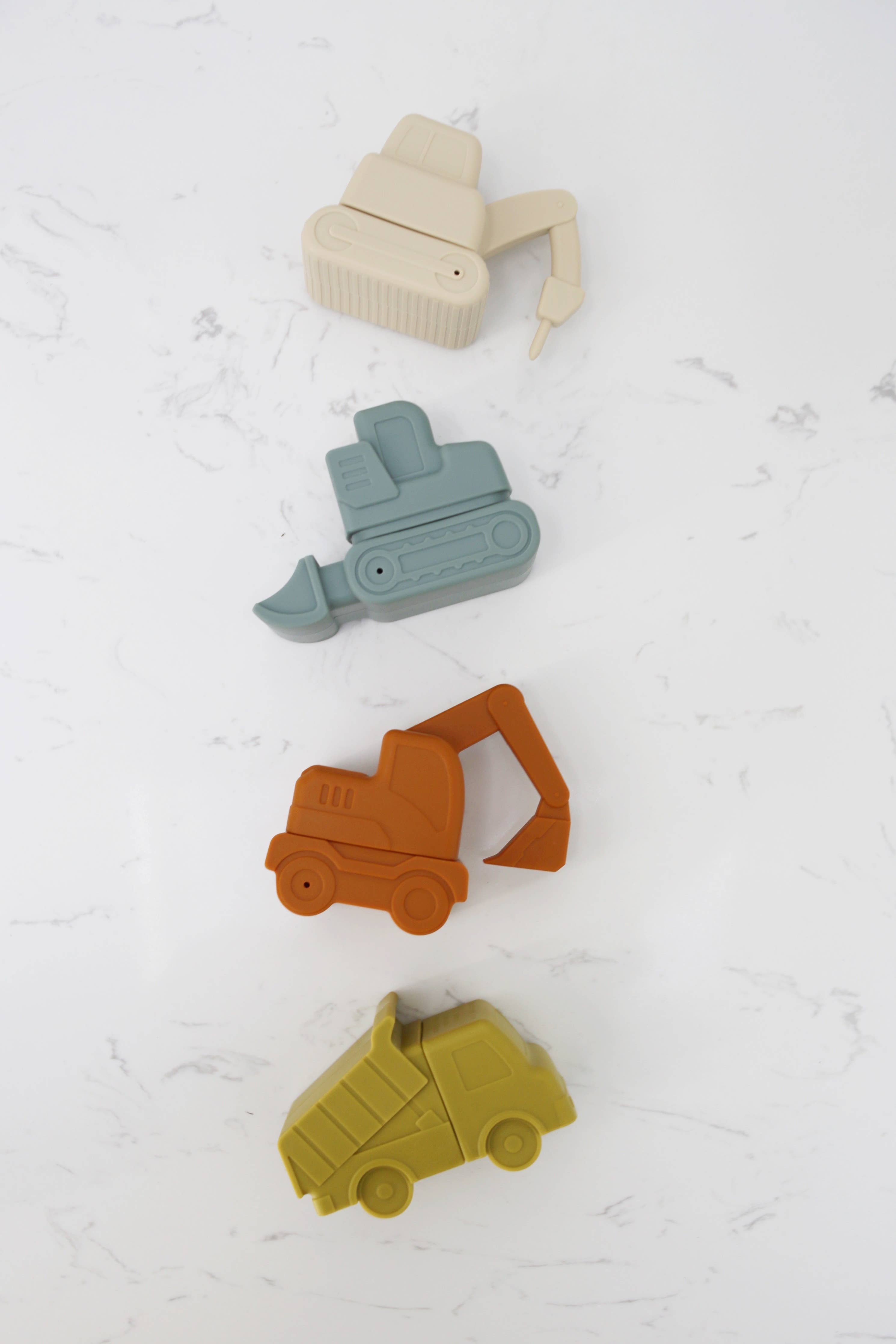 Construction Vehicle Bath Toy Set
