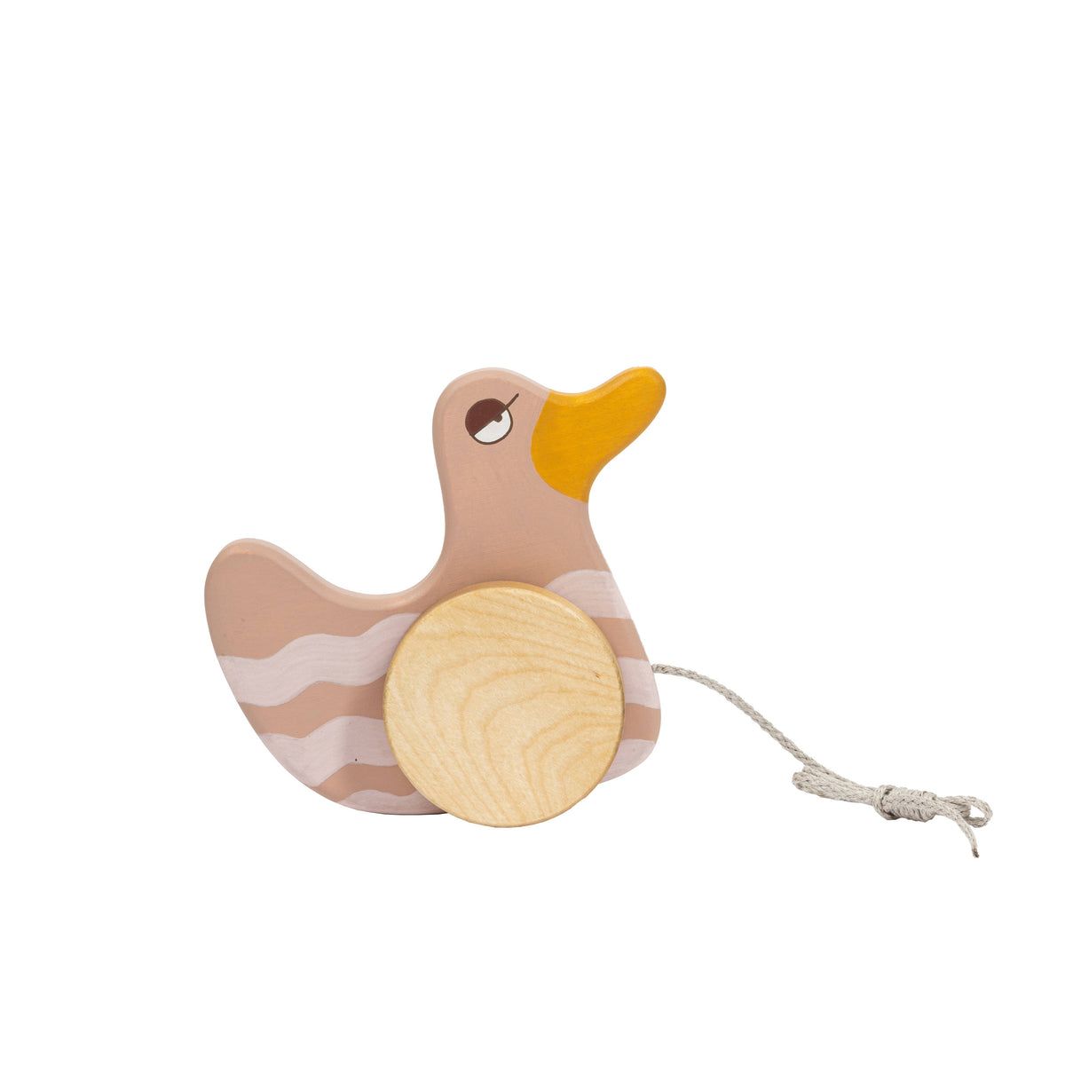Wooden Pink Duck Pull Toy