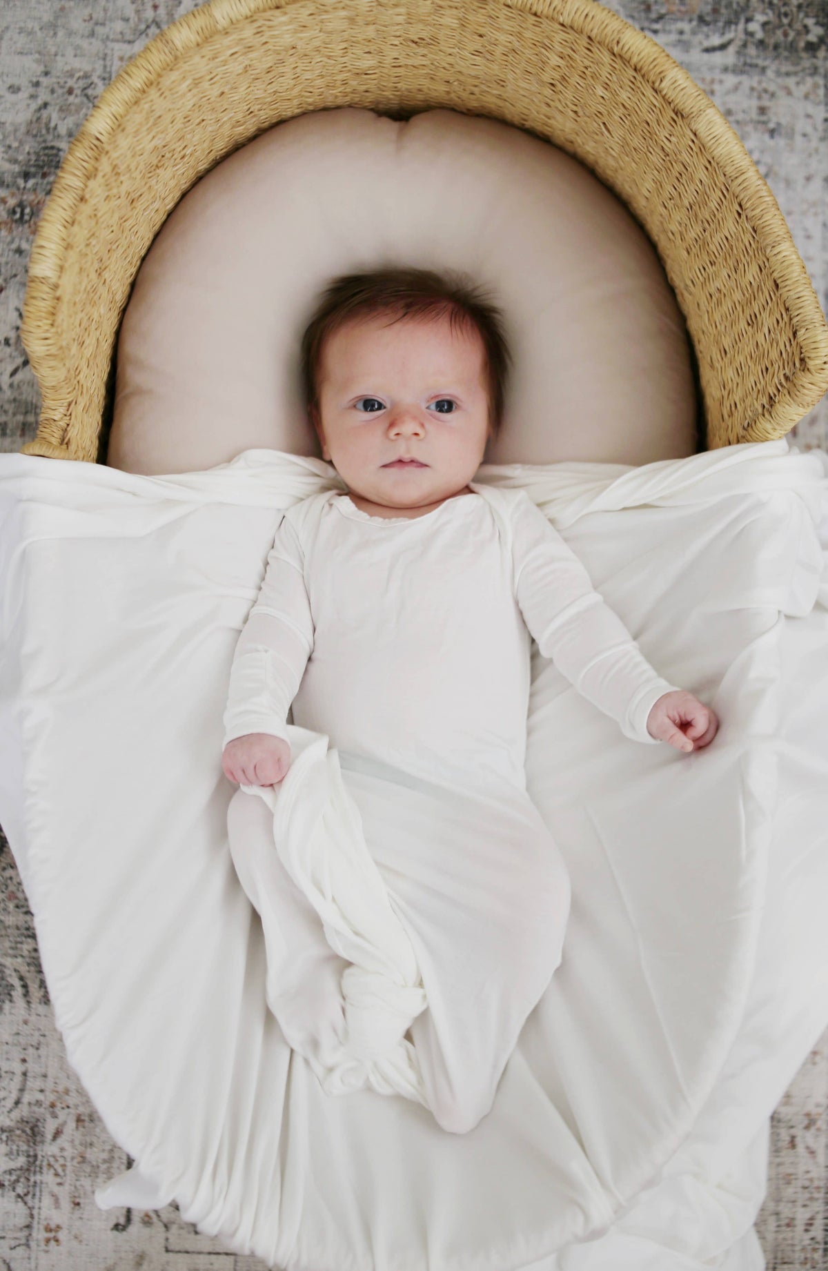 Bamboo Swaddle Blanket - Cloud White