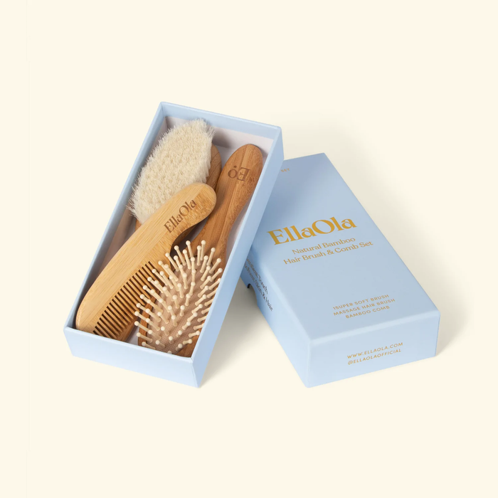 Bamboo Brush and Comb Set