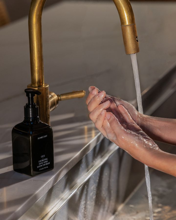 Homecourt Cece exfoliating hand wash, label detail