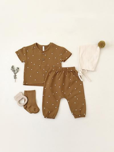 Woven Henry Top Walnut