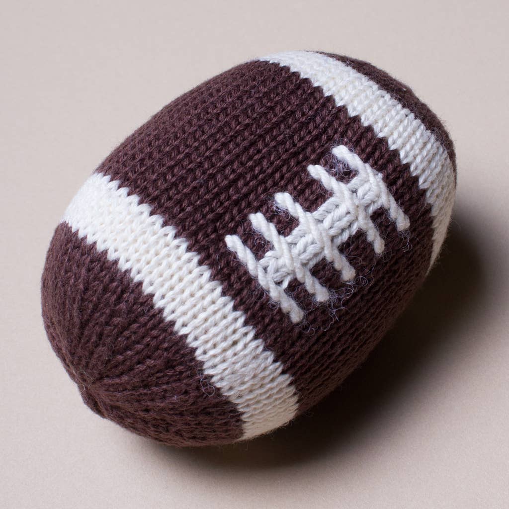 Organic Baby Toy - Football Rattle