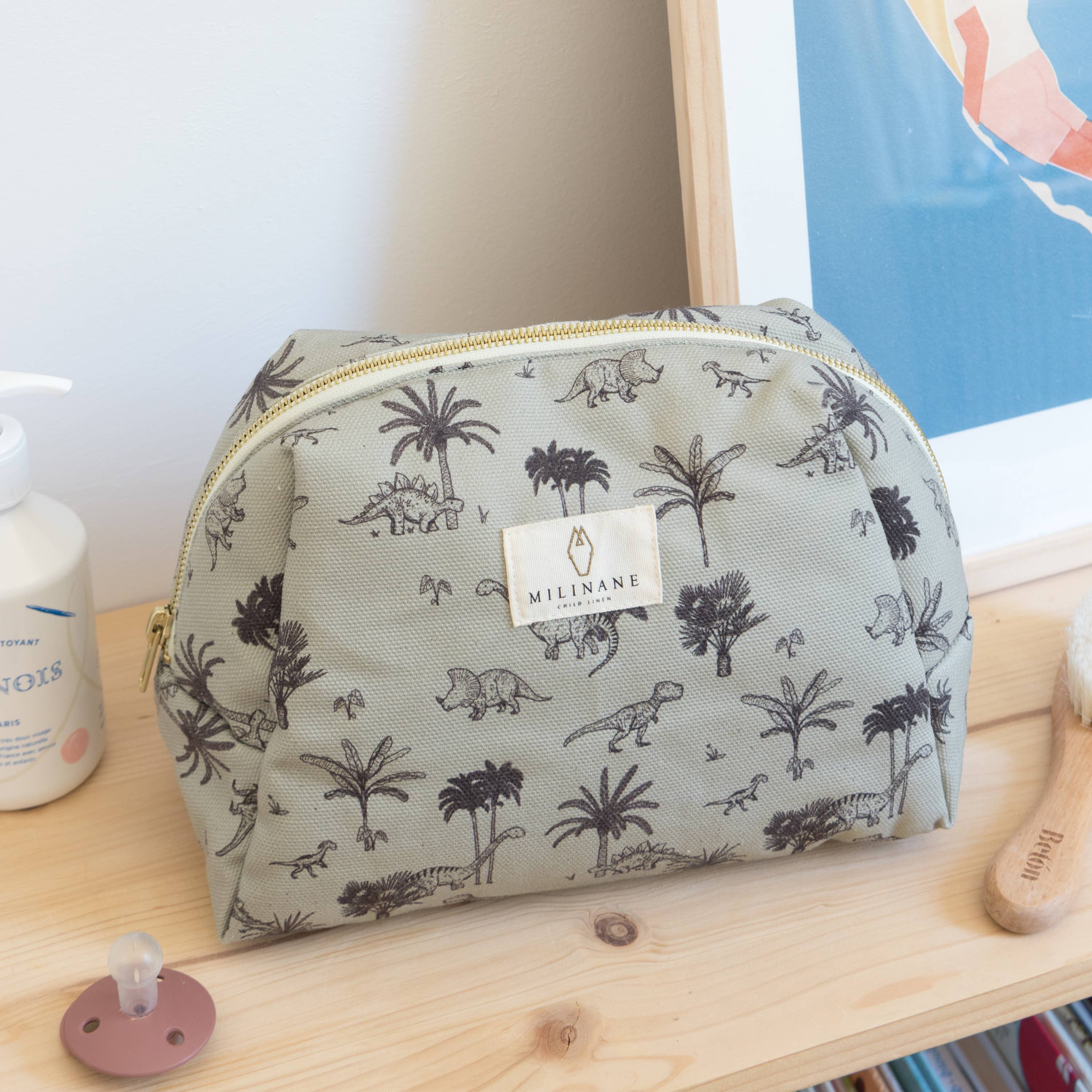 Toiletry Bag Baby T-Rex - Jade