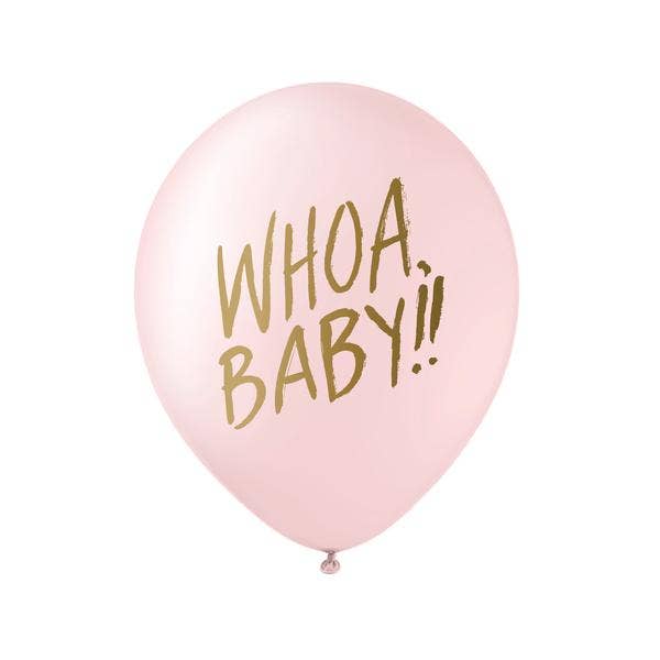 Box of 12 - Pink Whoa Baby Balloon