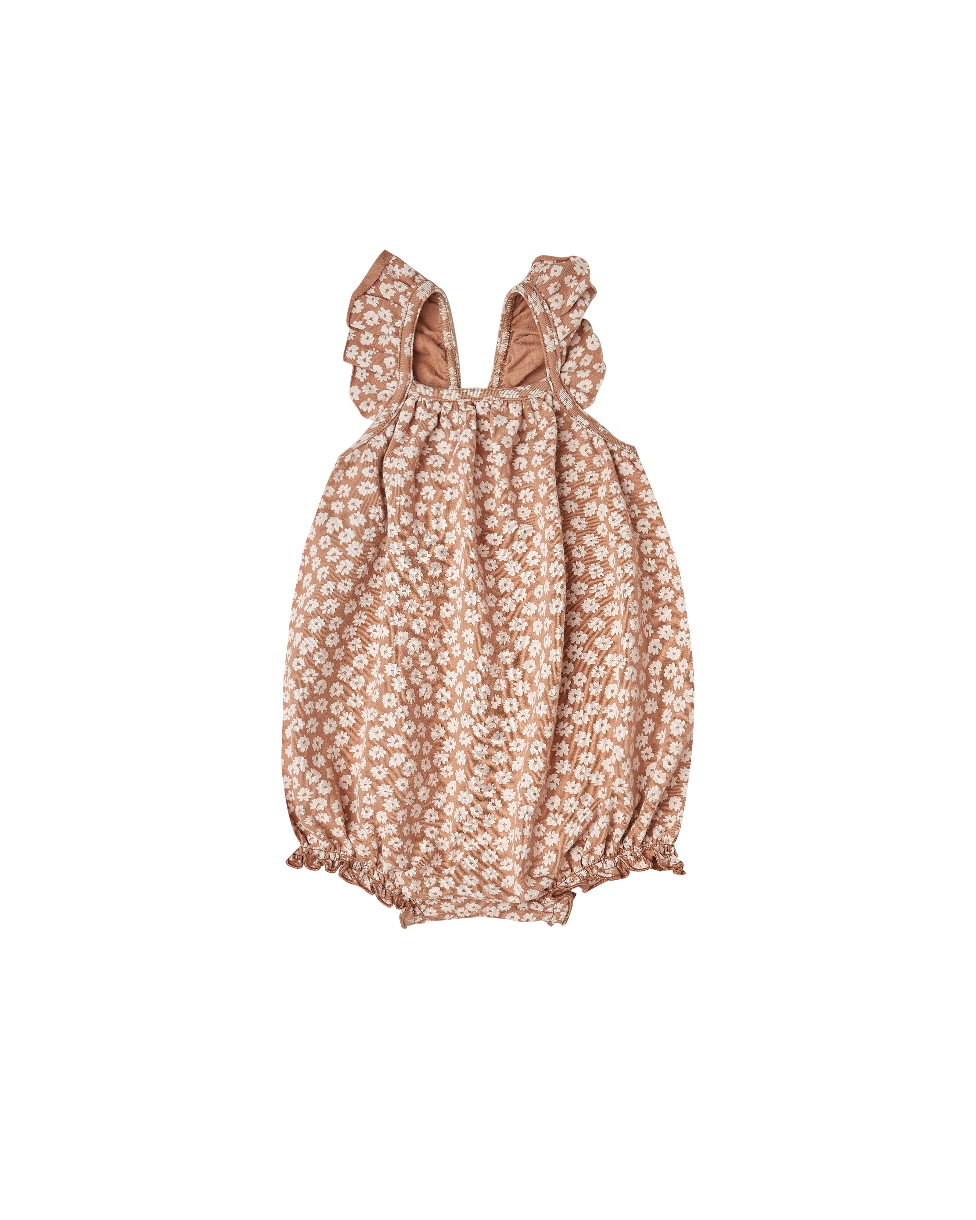 Ditsy Clementine Onesie Terracotta