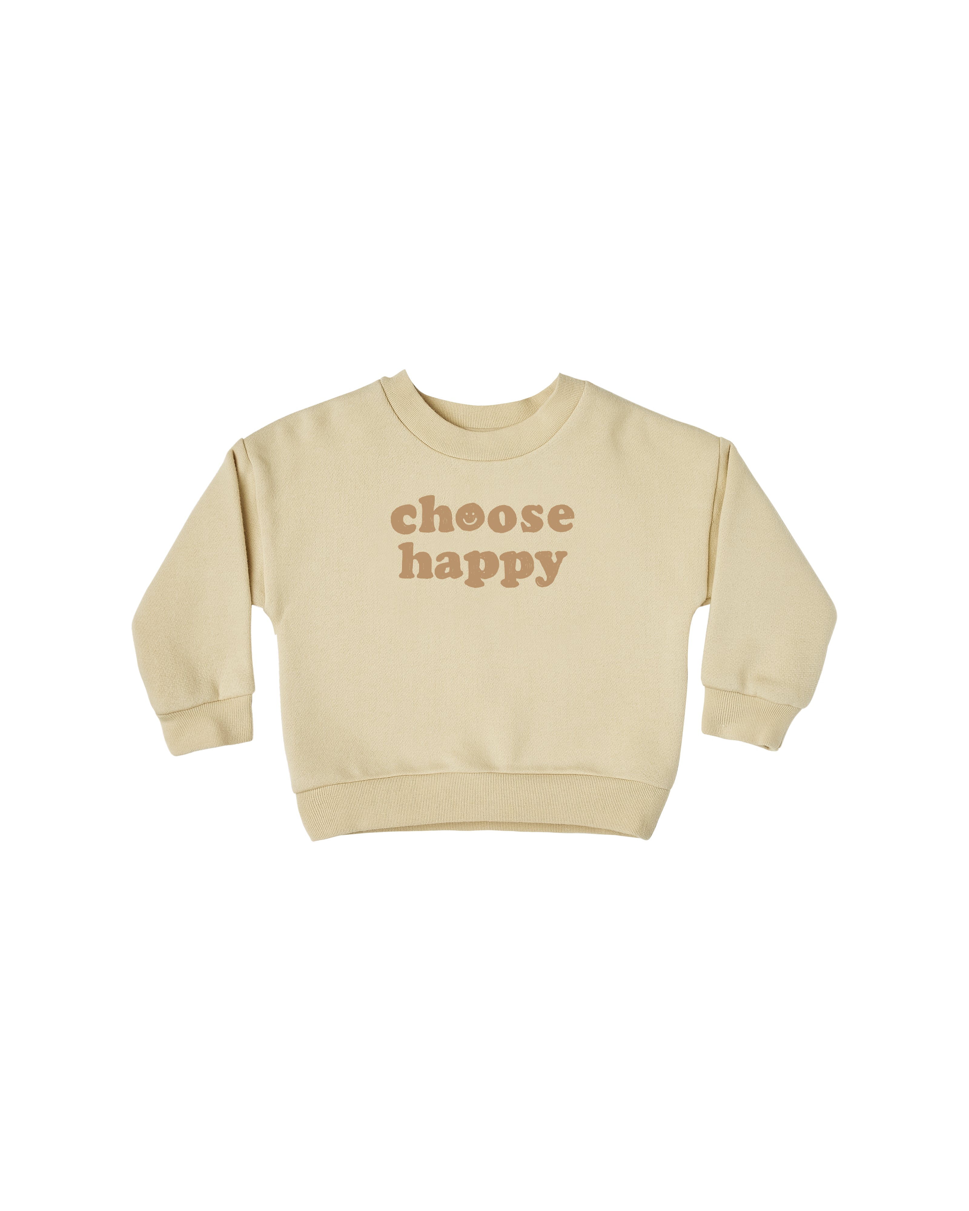 Choose Happy Crew Neck Butter