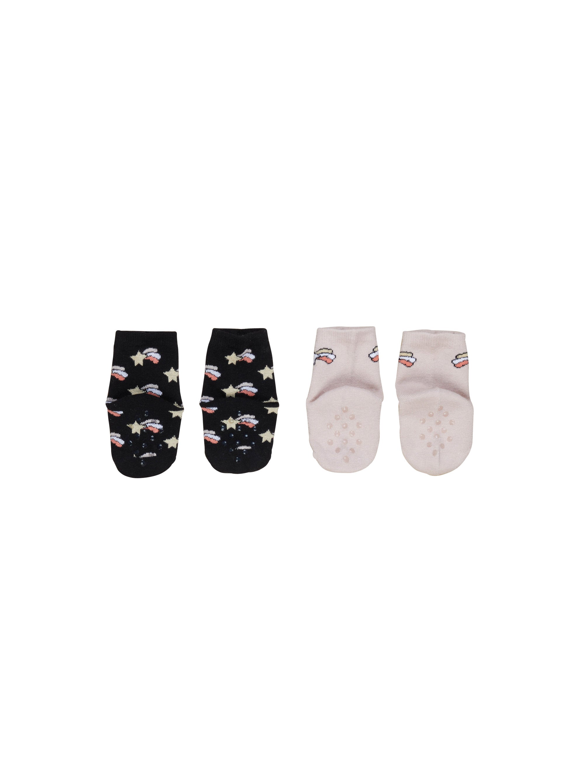Rose/Starburst 2pk socks