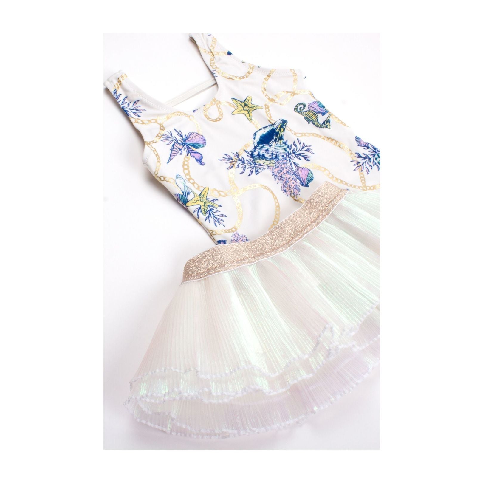 One Piece Swimsuit with Tutu - Under The Sea