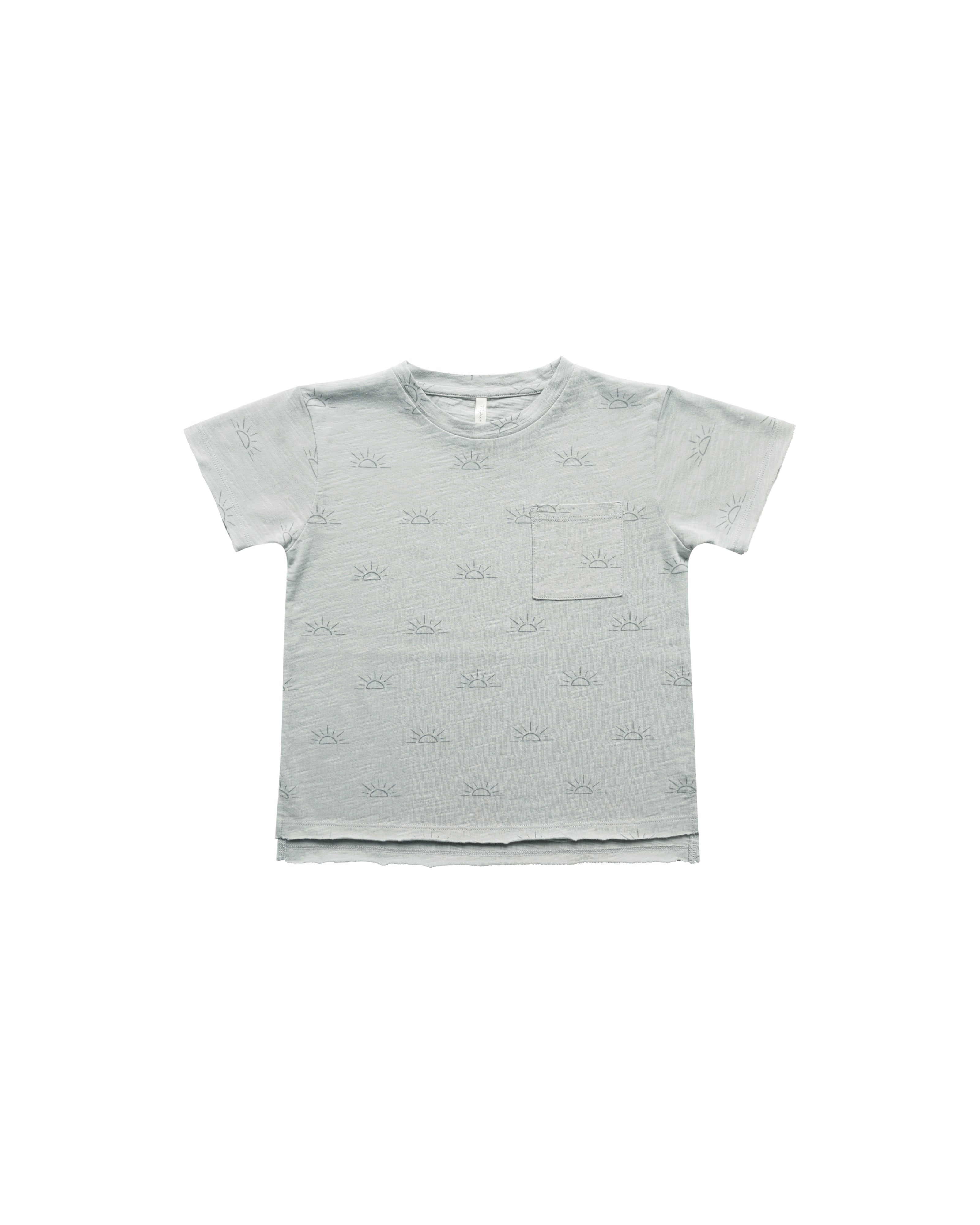 Sunrise Raw Edge Tee Blue Fog