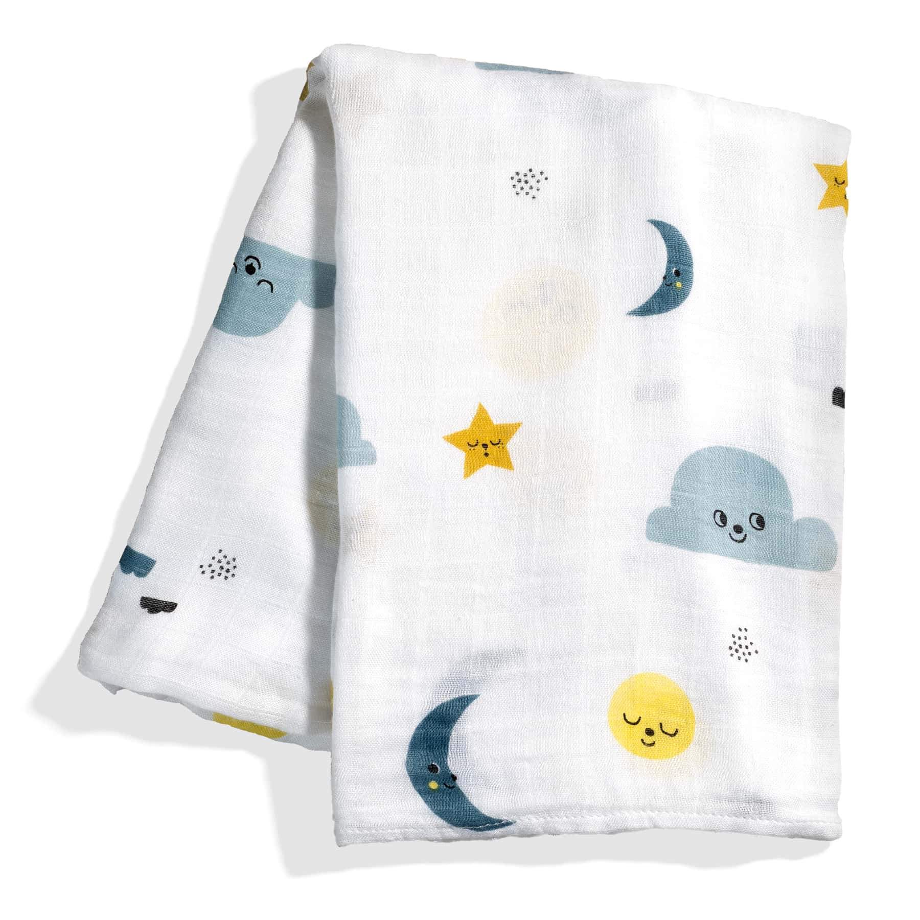 Bamboo Baby Swaddle - Moon & Stars Print