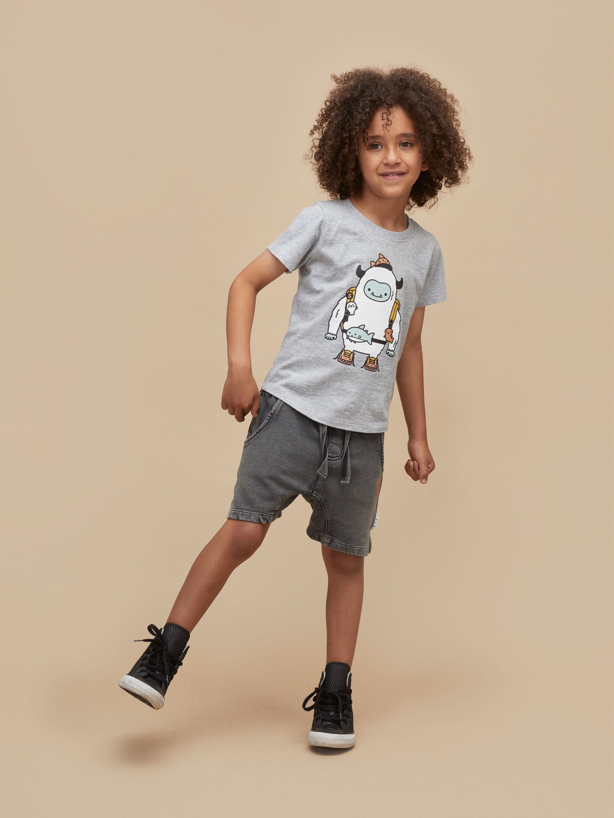 Charcoal Slouch Short