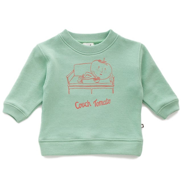 Sweatshirt Green/ Couch Tomato