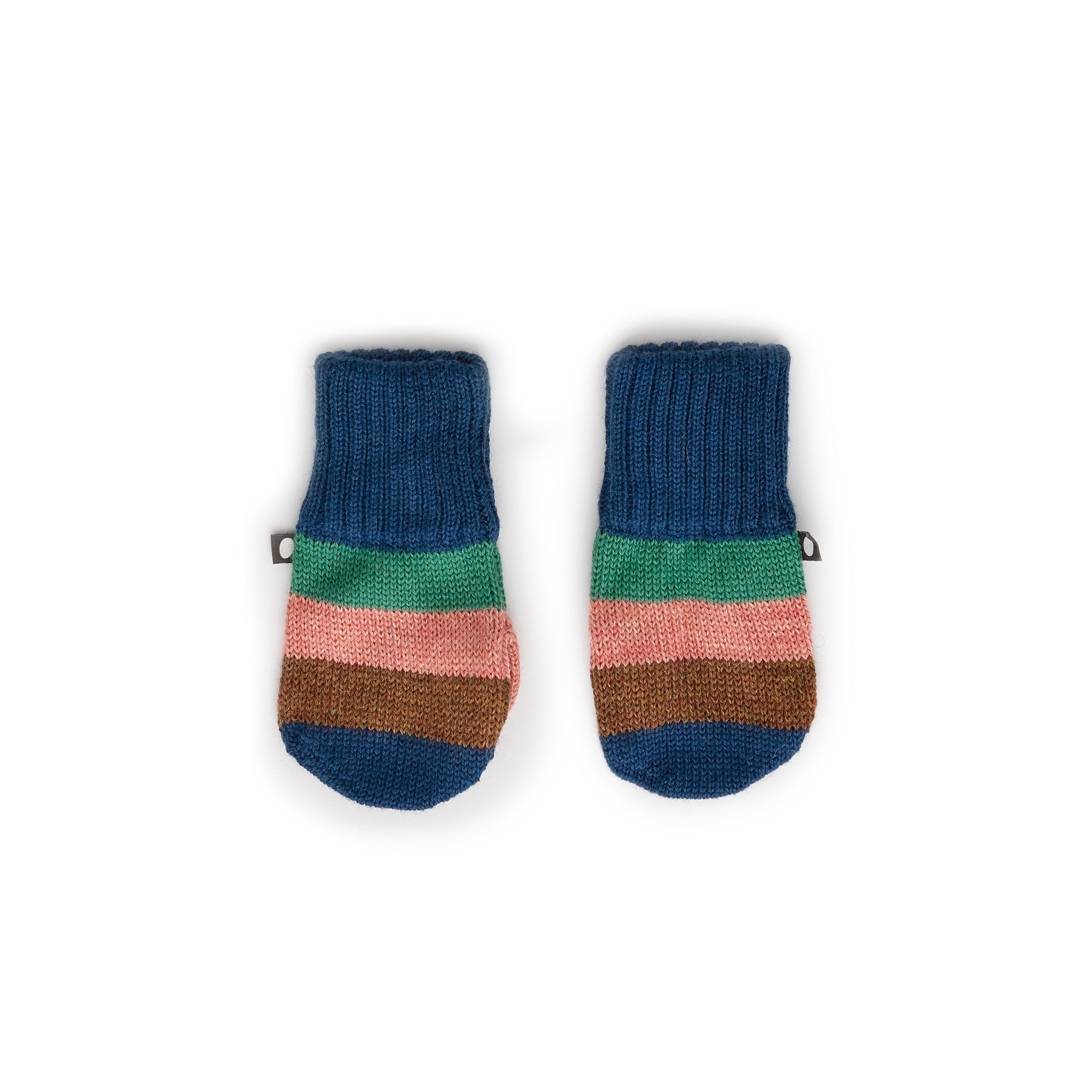 Striped Mittens - Indigo