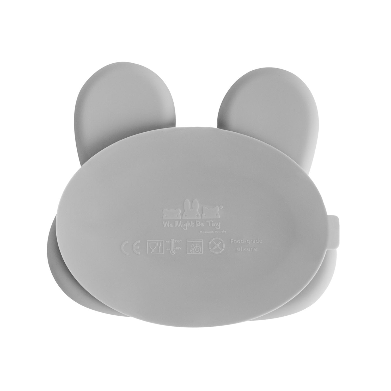 Bunny Stickie Plate Grey