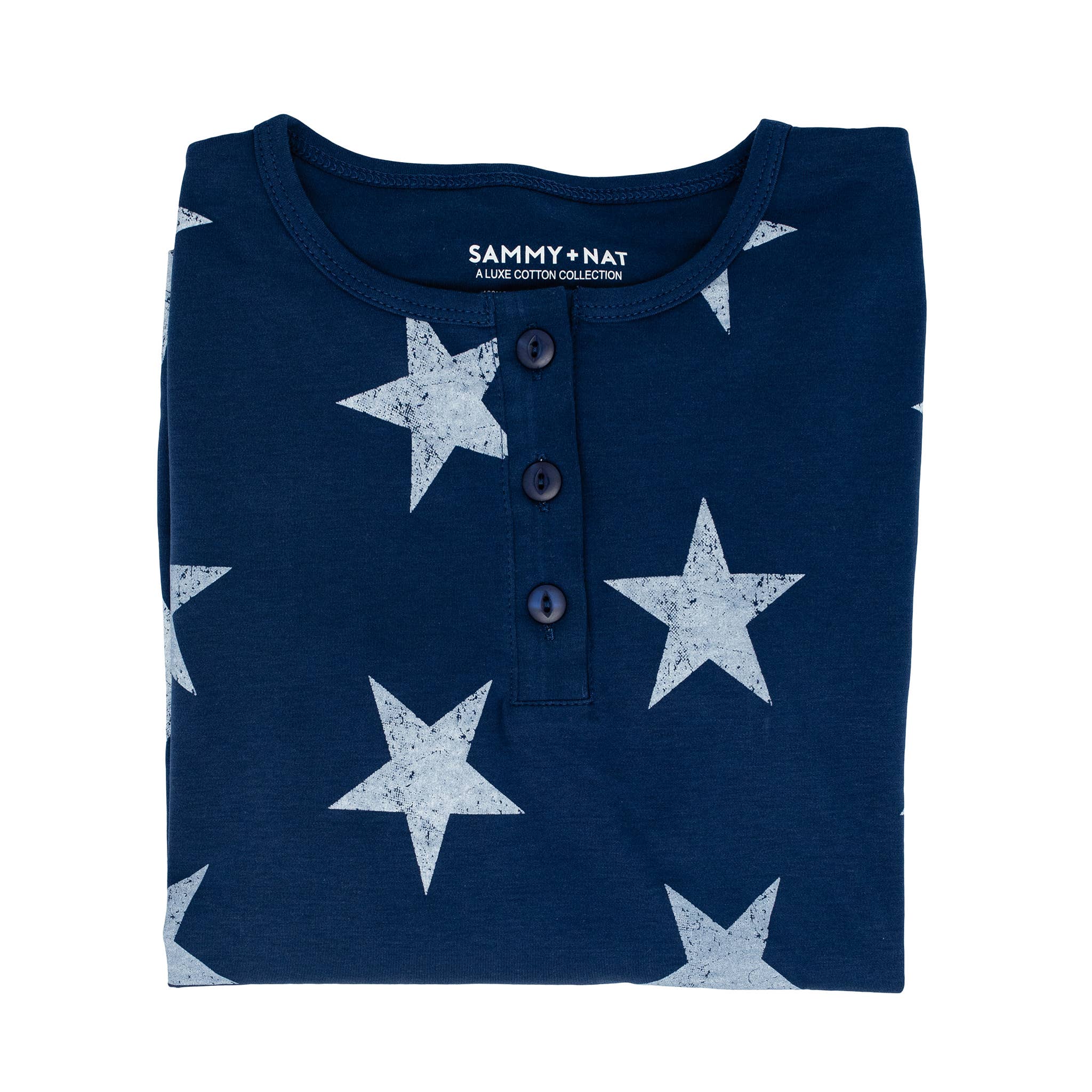 WHITE STAR PAJAMA SET *FOR MOM* IN NAVY