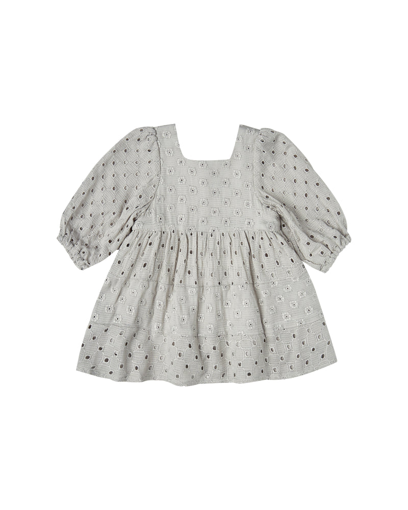 Gretta BabyDoll Dress Blue Fog