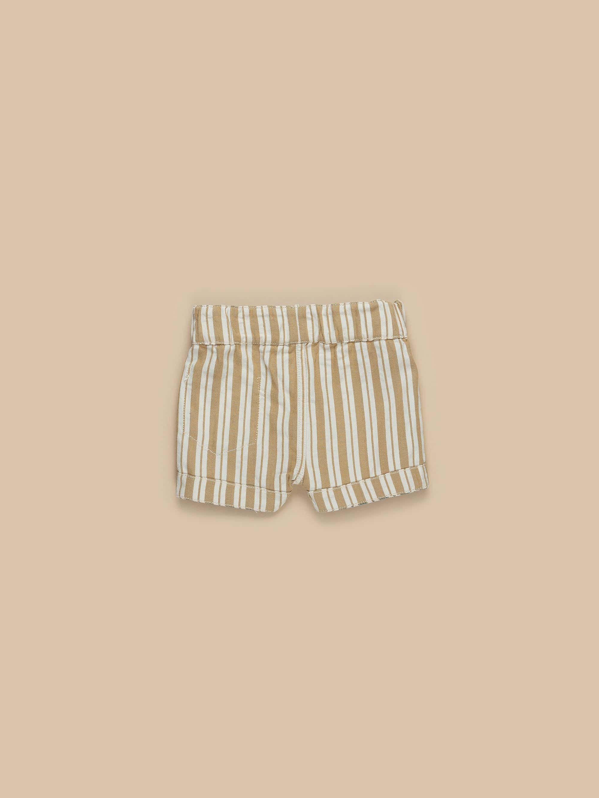 Stripe Reversible Short - Light Spruce + Amber Stripe
